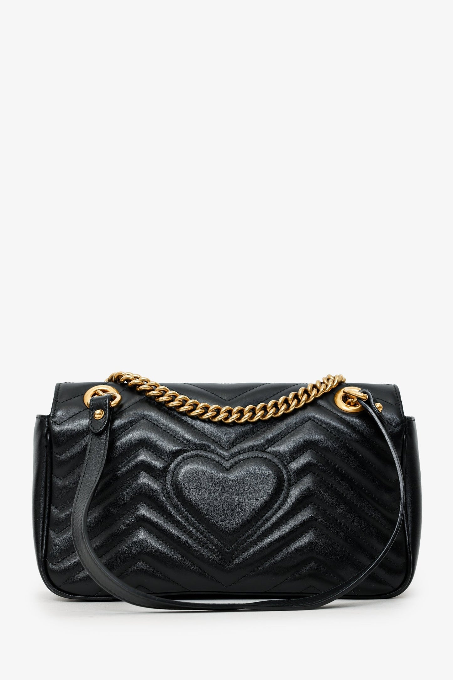 Gucci Black Leather Marmont Small Shoulder Bag