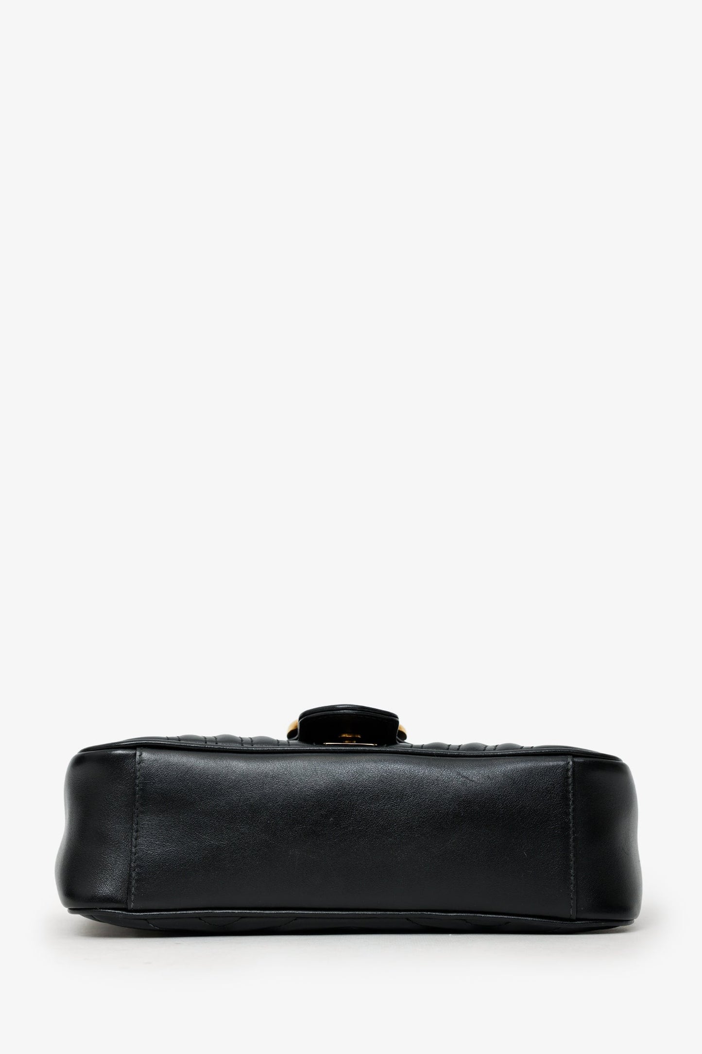 Gucci Black Leather Marmont Small Shoulder Bag
