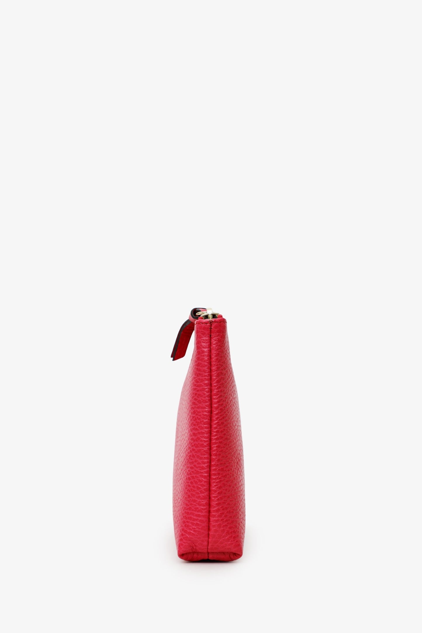 Gucci Pink Pebbled Leather Swing Clutch