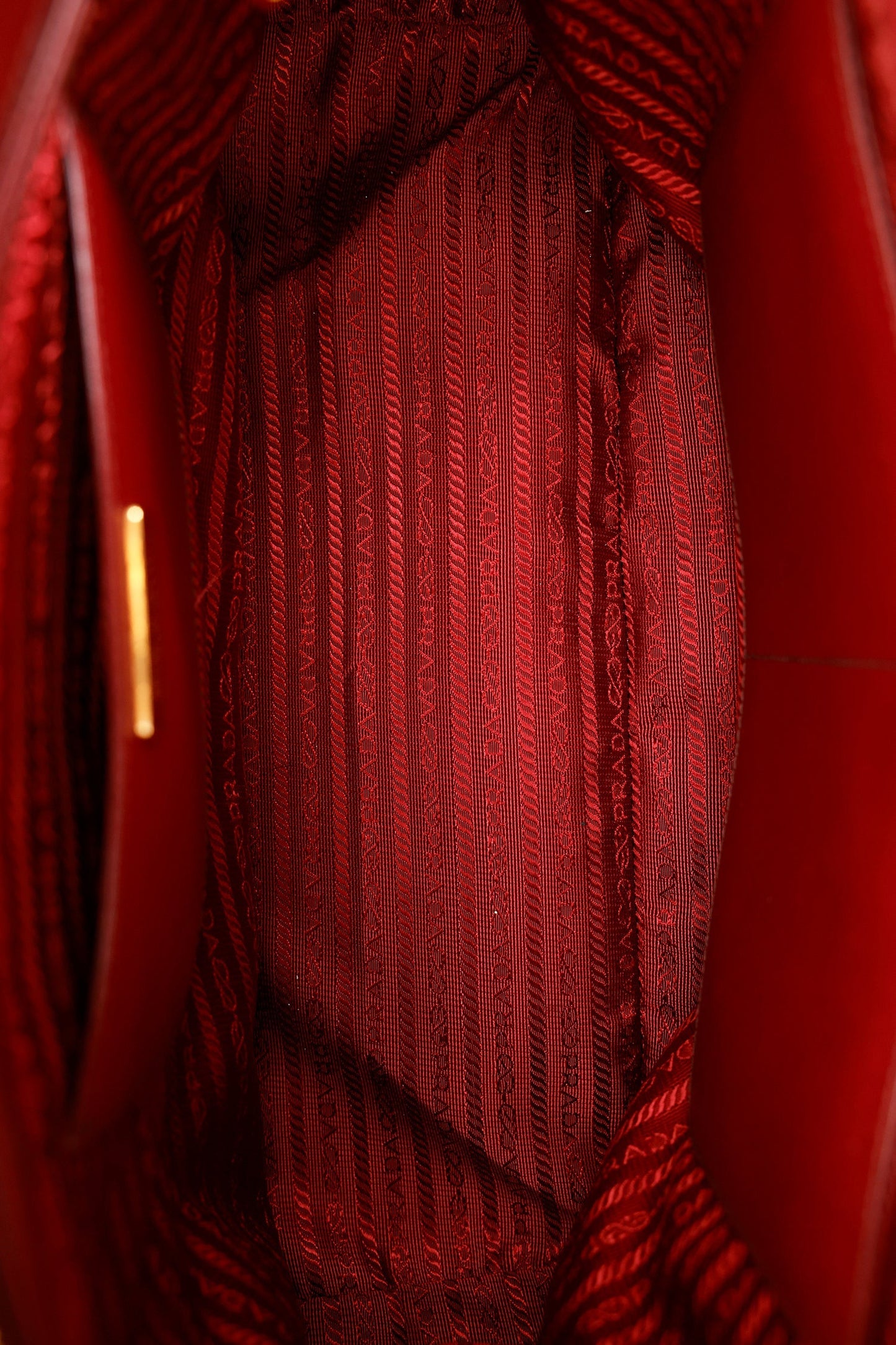 Prada Burgundy Saffiano Leather Large Double Zip Galleria Tote With Strap