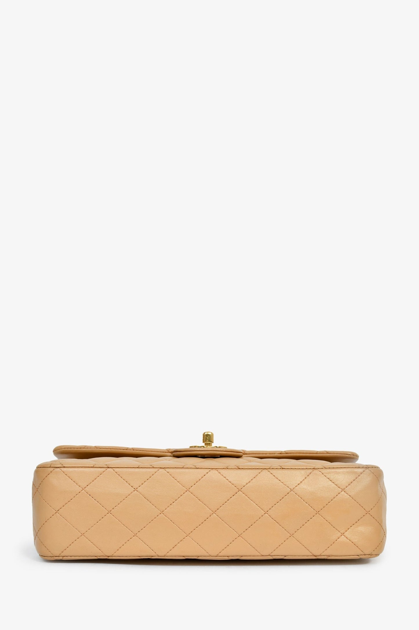Chanel™ 2006-08 Beige Leather Medium Double Flap