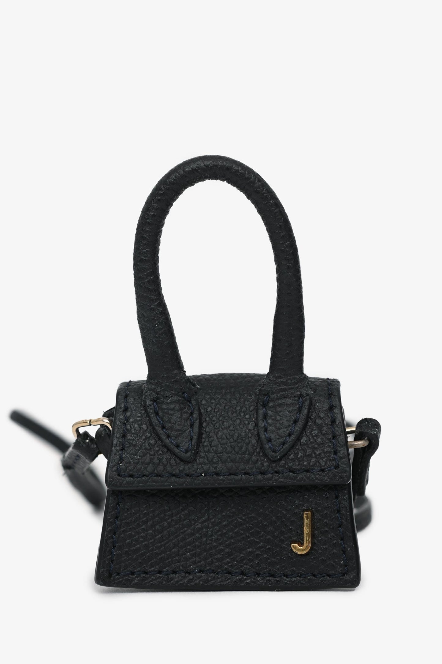 Jacquemus Navy Leather Micro Le Petit Chiquito