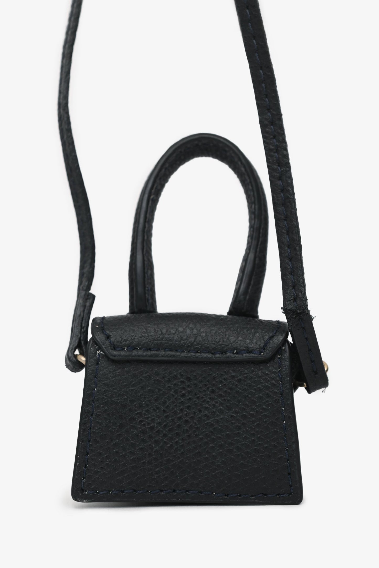 Jacquemus Navy Leather Micro Le Petit Chiquito