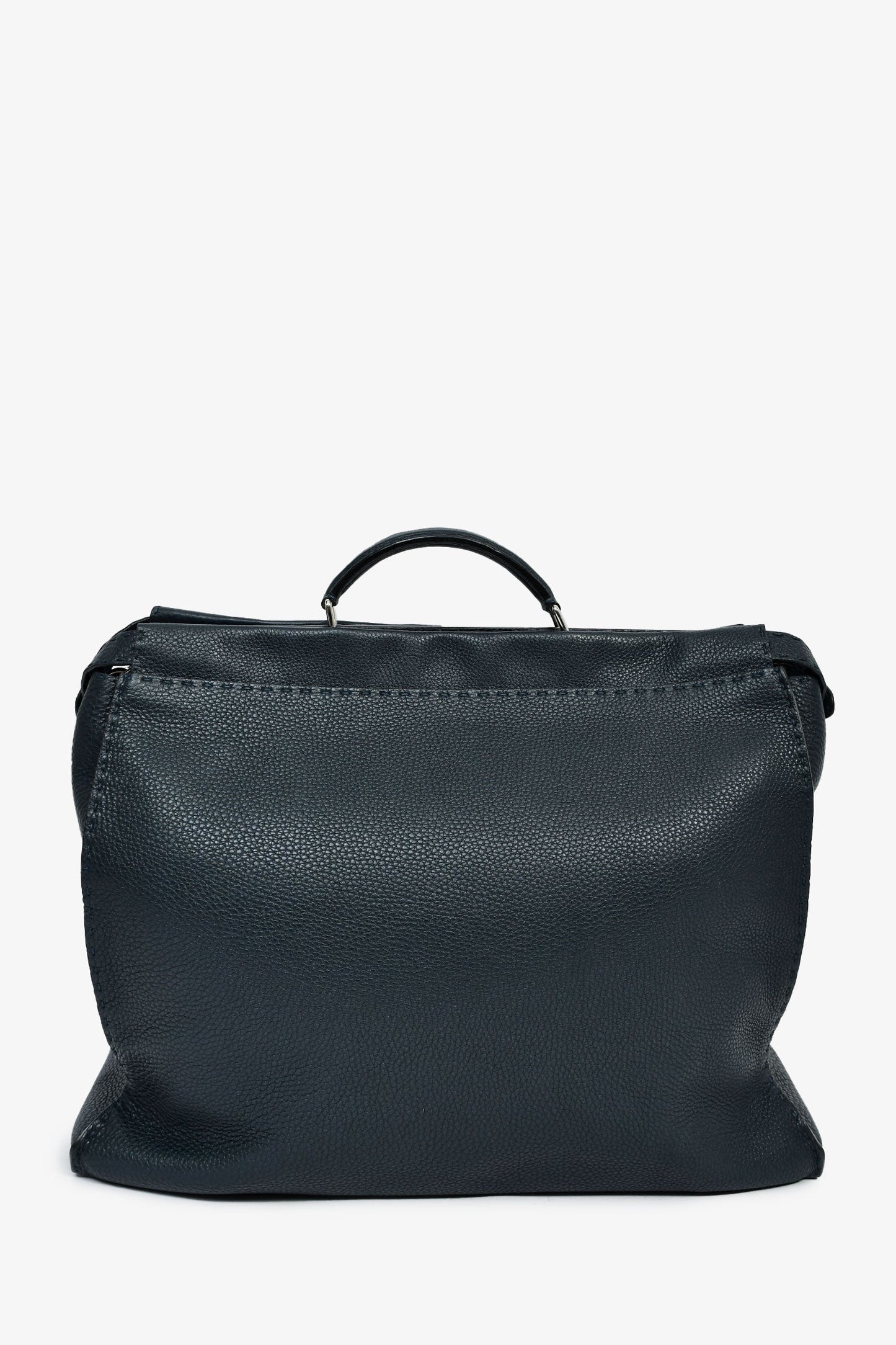 Fendi Blue/White Leather Grained Monster Peekaboo Messenger Bag
