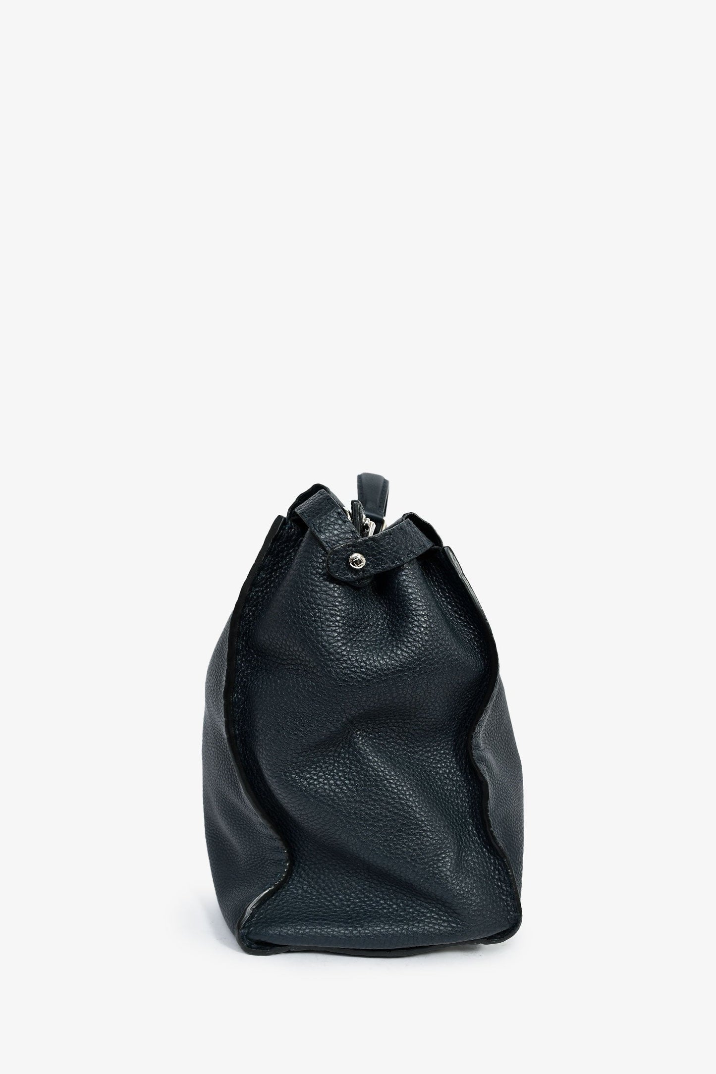 Fendi Blue/White Leather Grained Monster Peekaboo Messenger Bag