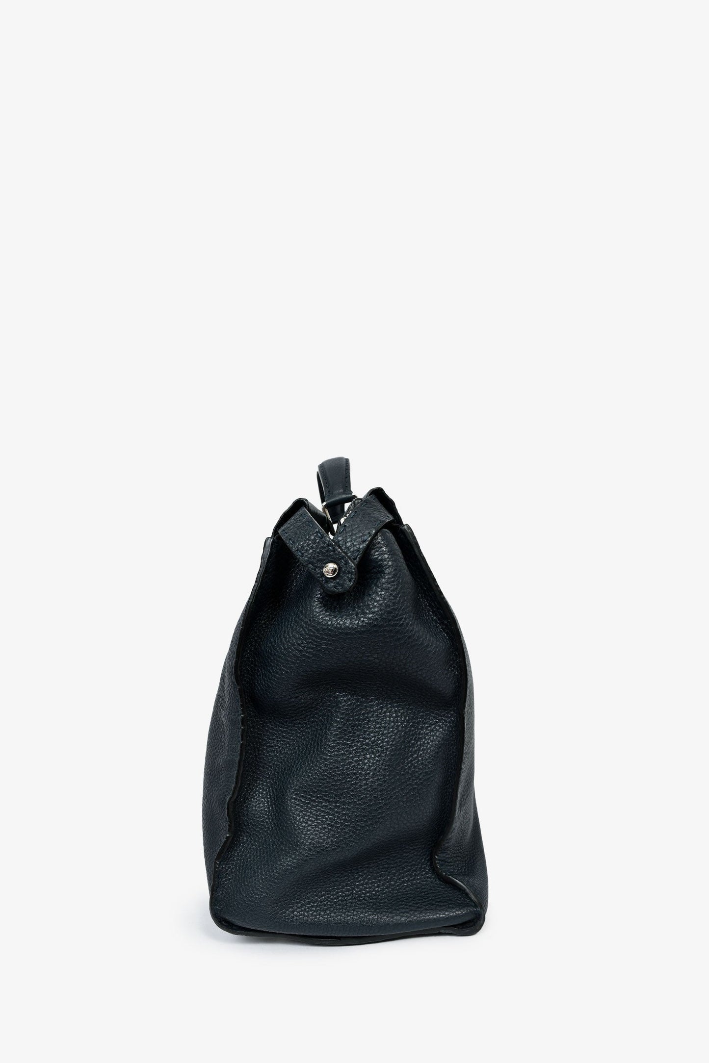 Fendi Blue/White Leather Grained Monster Peekaboo Messenger Bag