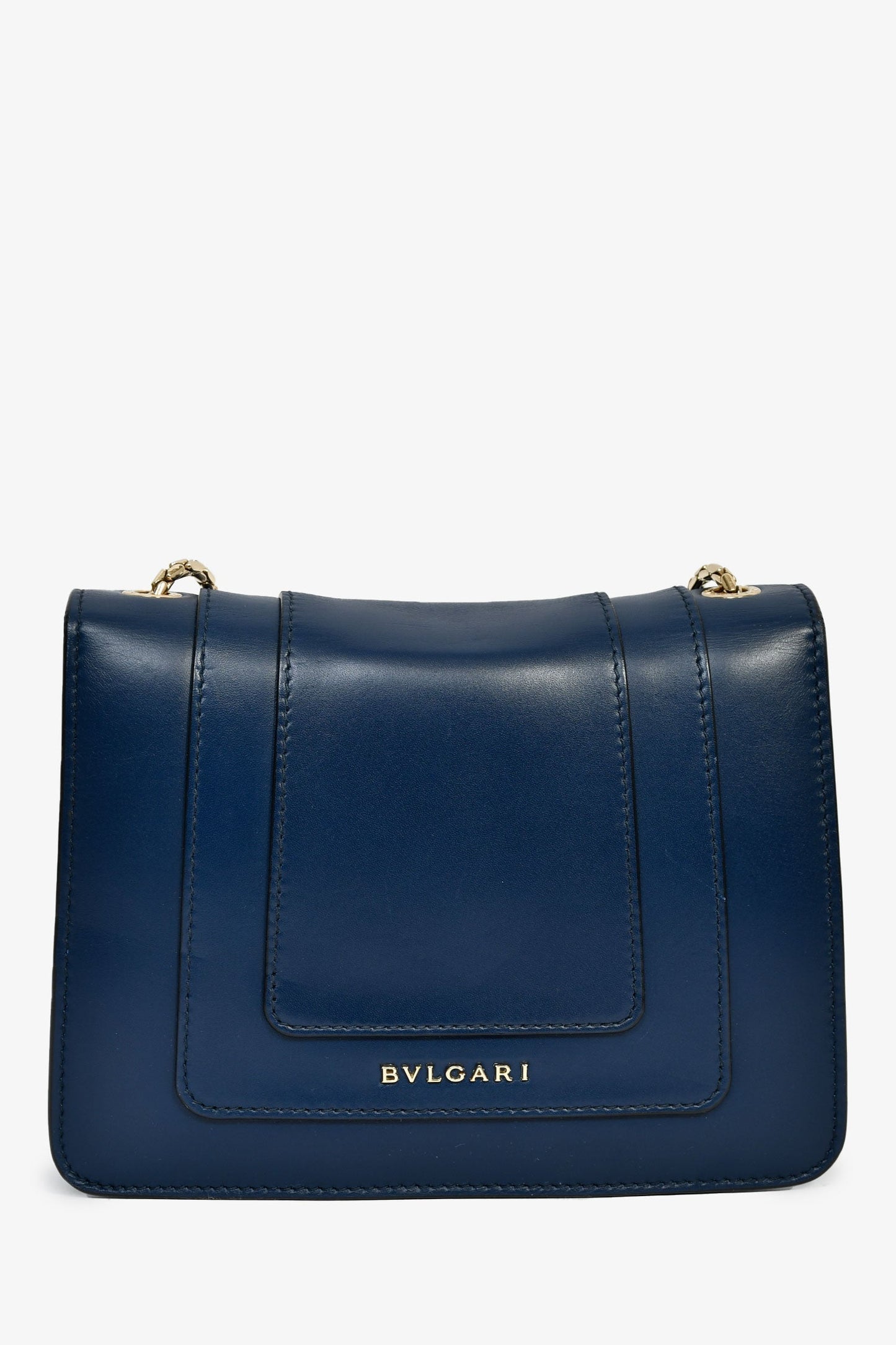Bvlgari Blue Leather Serpenti Forever Small Crossbody Bag