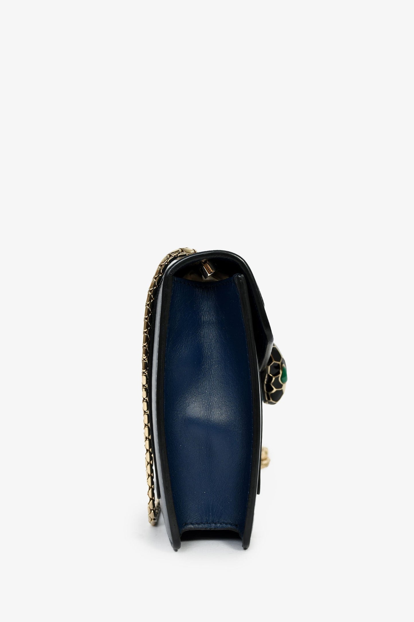 Bvlgari Blue Leather Serpenti Forever Small Crossbody Bag