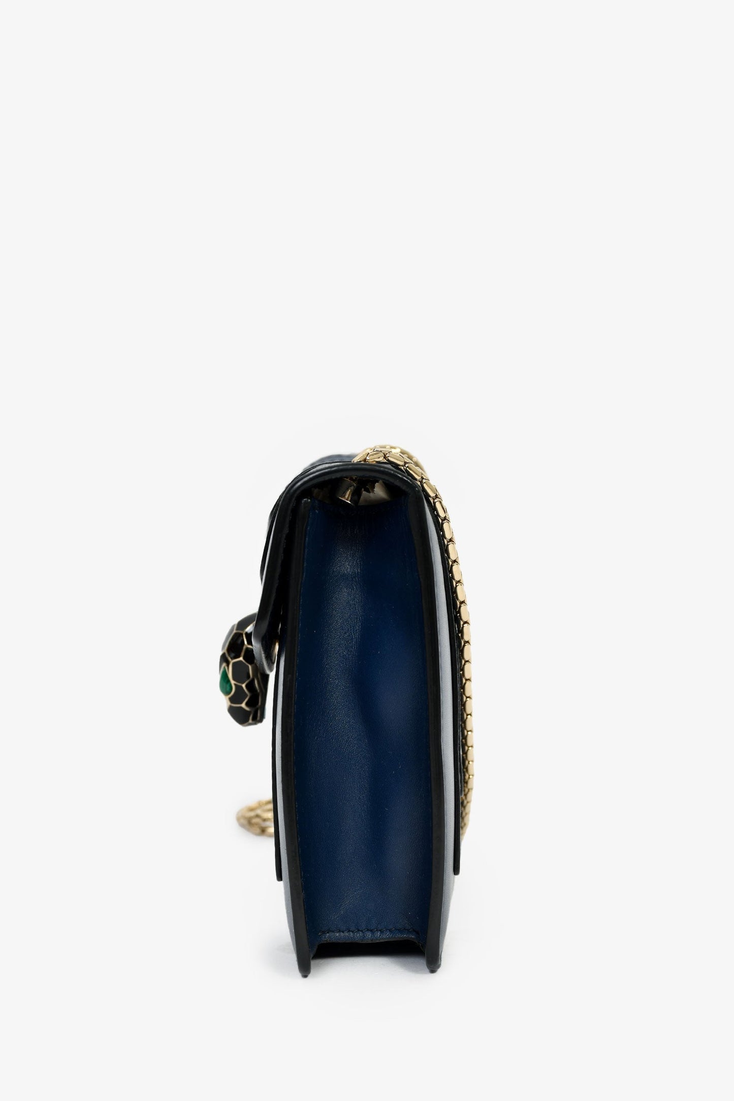 Bvlgari Blue Leather Serpenti Forever Small Crossbody Bag