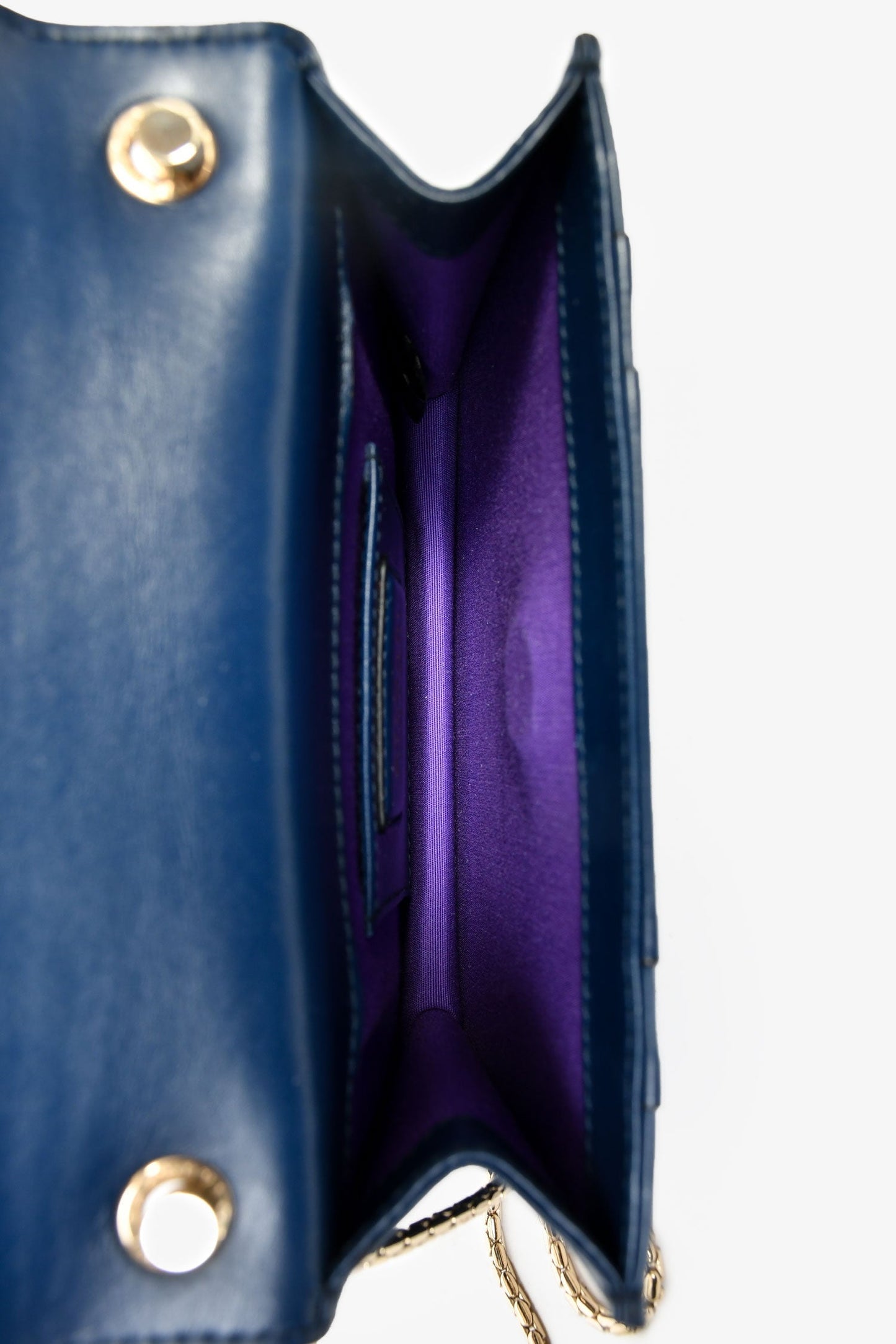 Bvlgari Blue Leather Serpenti Forever Small Crossbody Bag