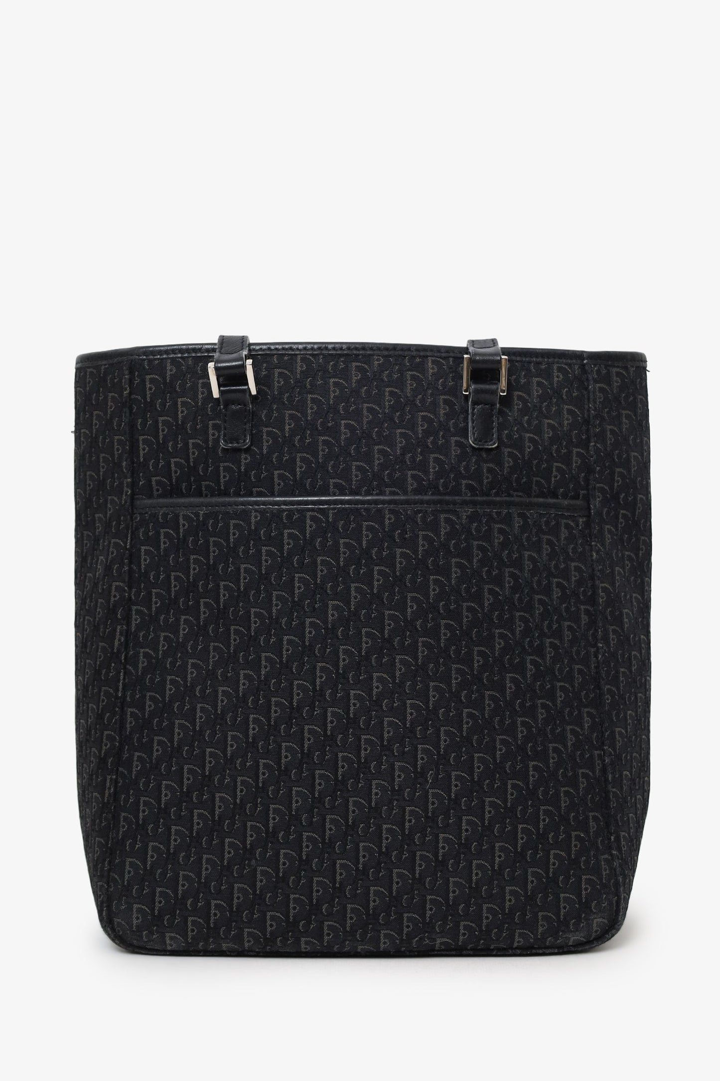 Christian Dior Gery Canvas Oblique 'Diorissimo' Trotter Tote Bag