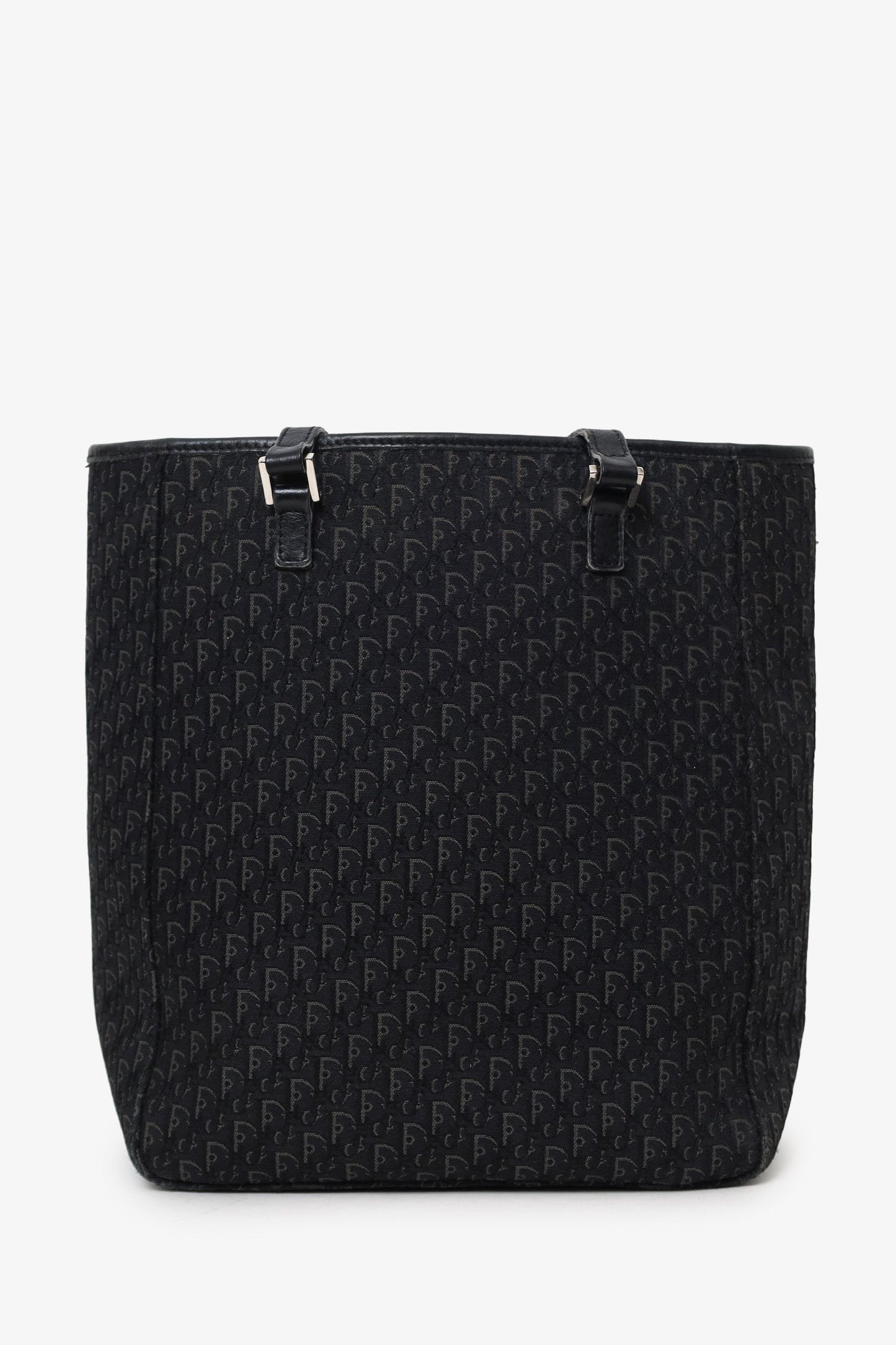 Christian Dior Gery Canvas Oblique 'Diorissimo' Trotter Tote Bag