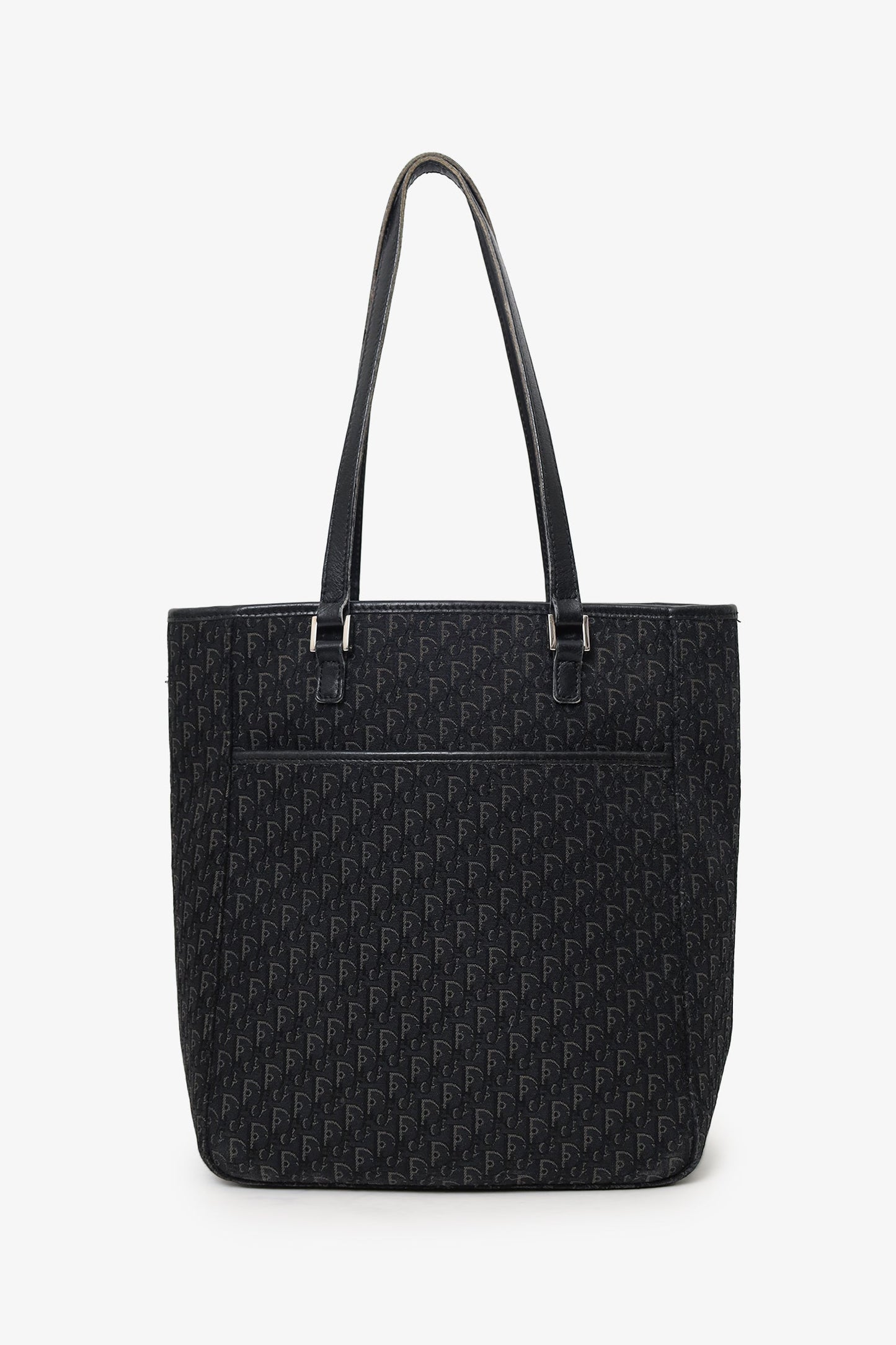 Christian Dior Gery Canvas Oblique 'Diorissimo' Trotter Tote Bag