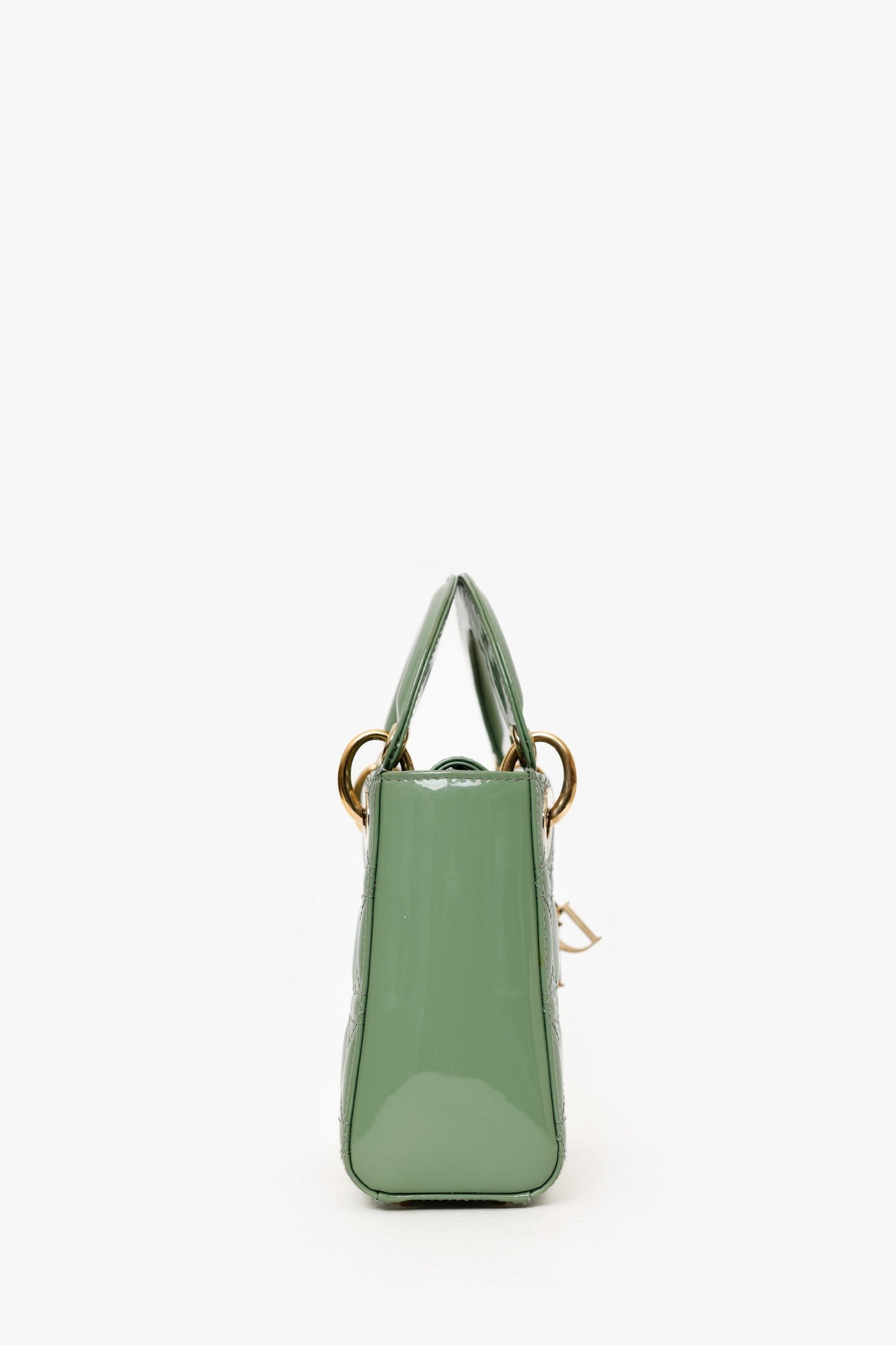 Christian Dior Mint Green Patent Leather Mini Lady Dior