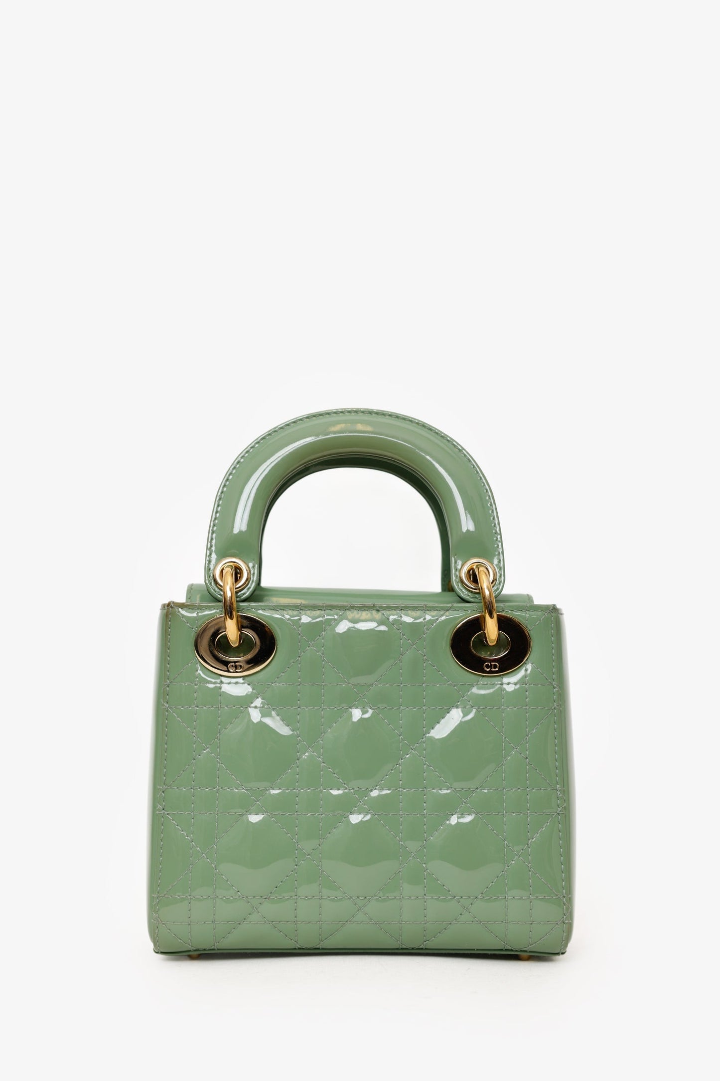 Christian Dior Mint Green Patent Leather Mini Lady Dior