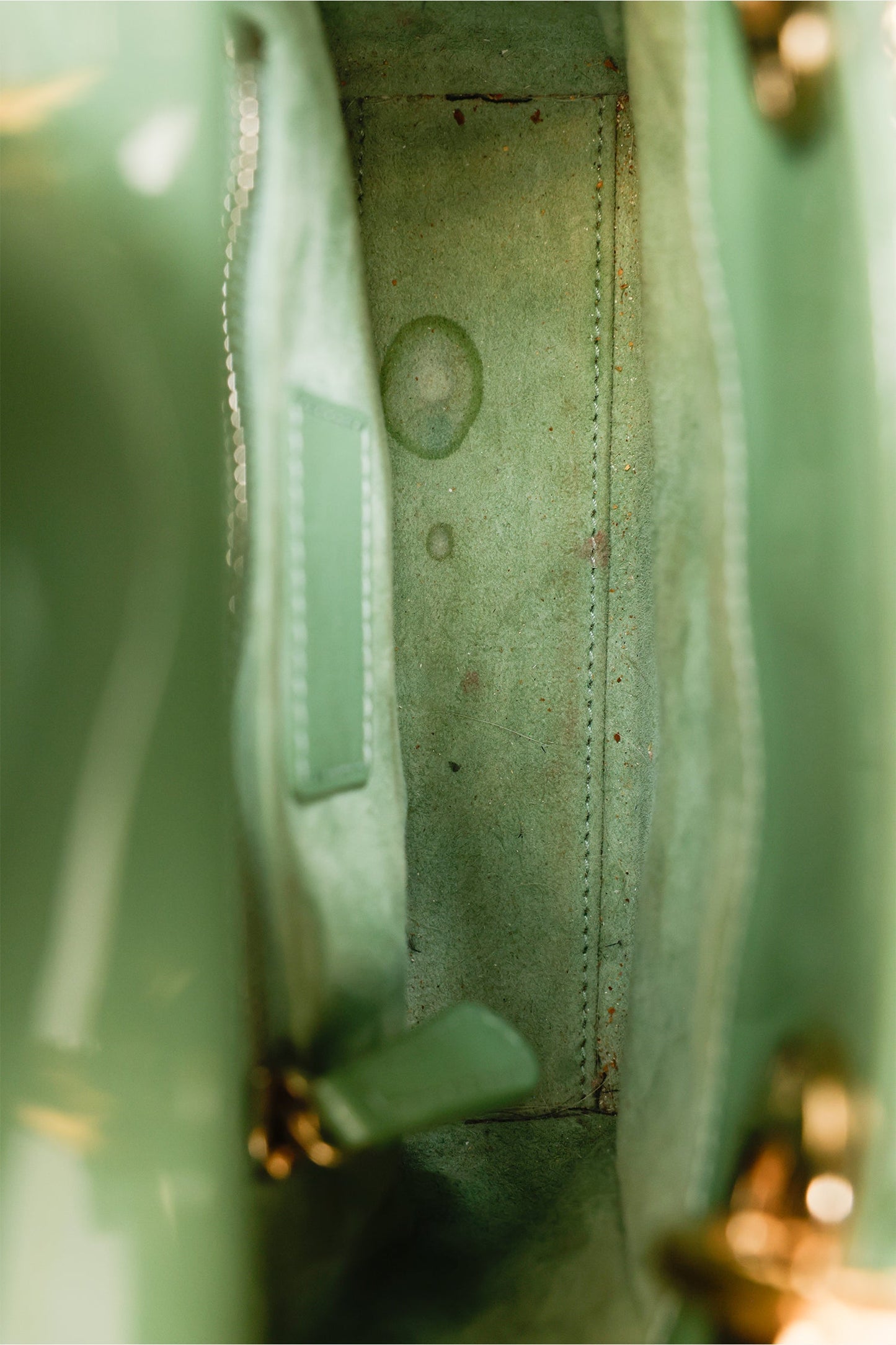 Christian Dior Mint Green Patent Leather Mini Lady Dior