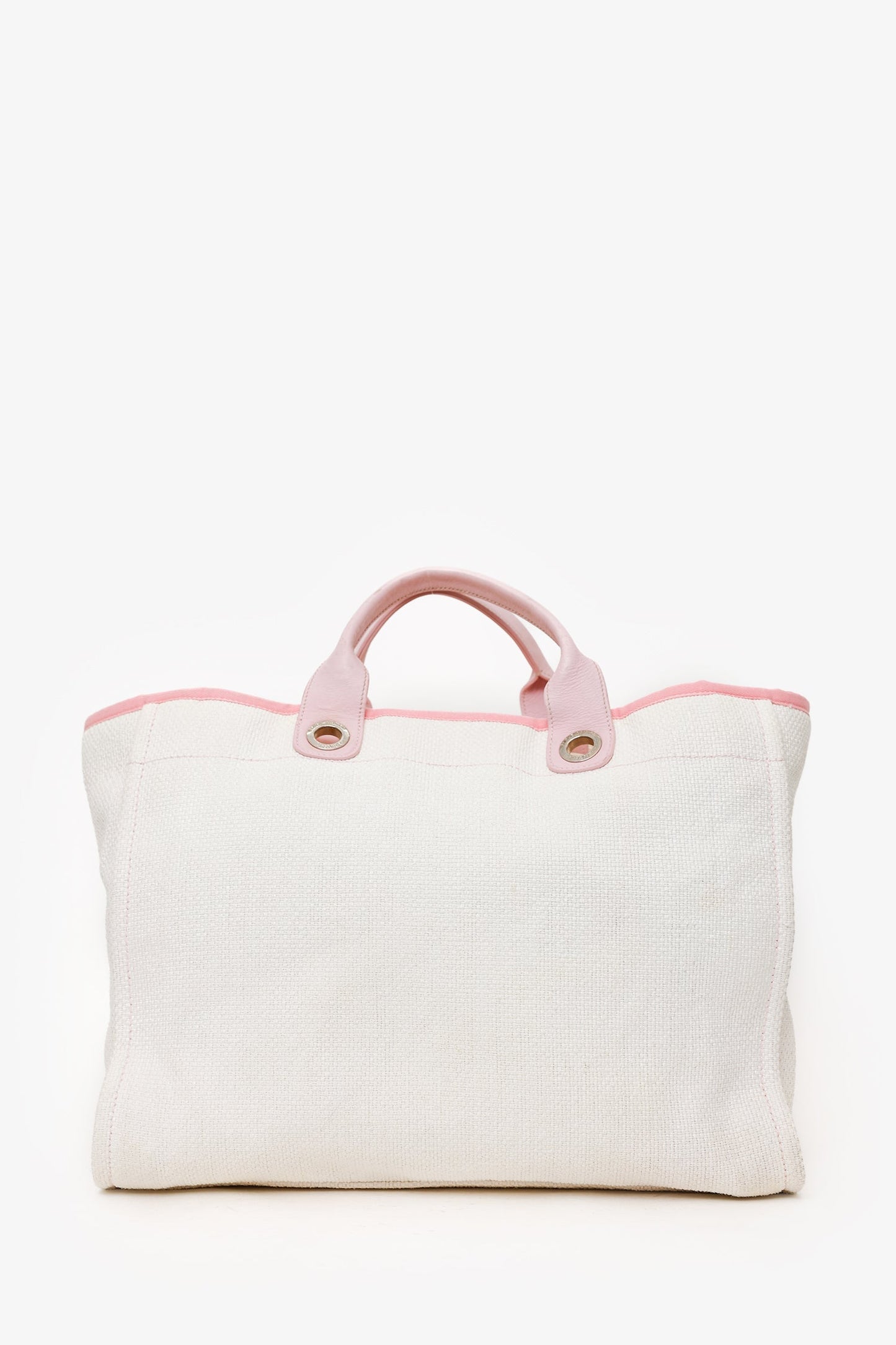 Chanel™ 2015-16 White/Pink Medium Deauville Tote