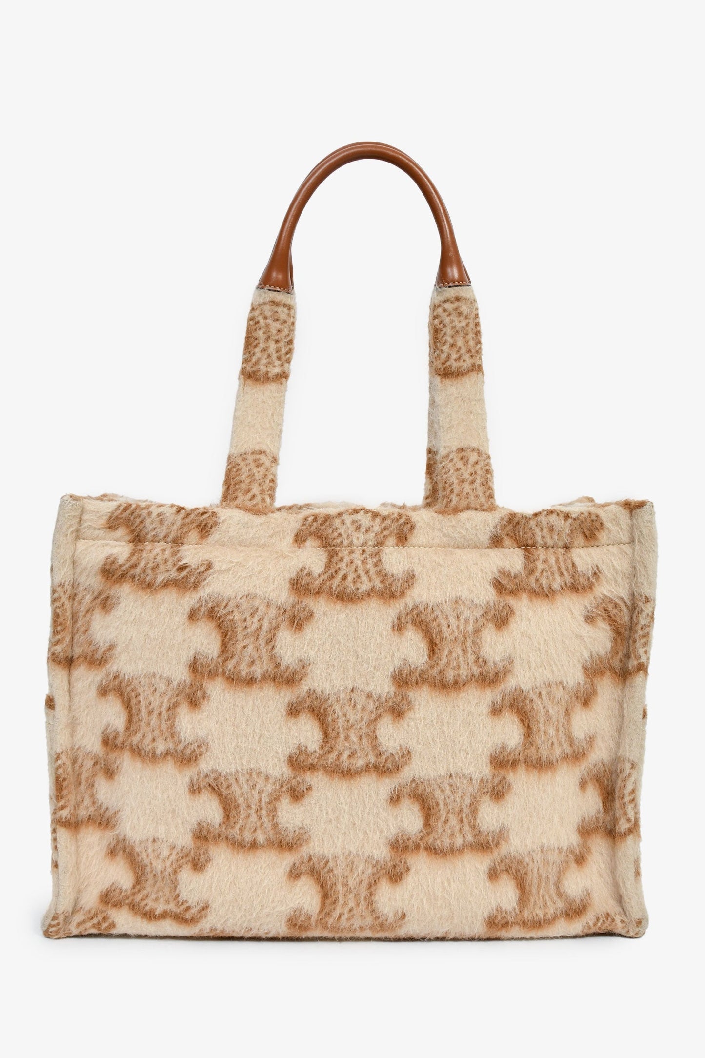 Celine Mohair Triomphe Cabas Thais Tote Bag