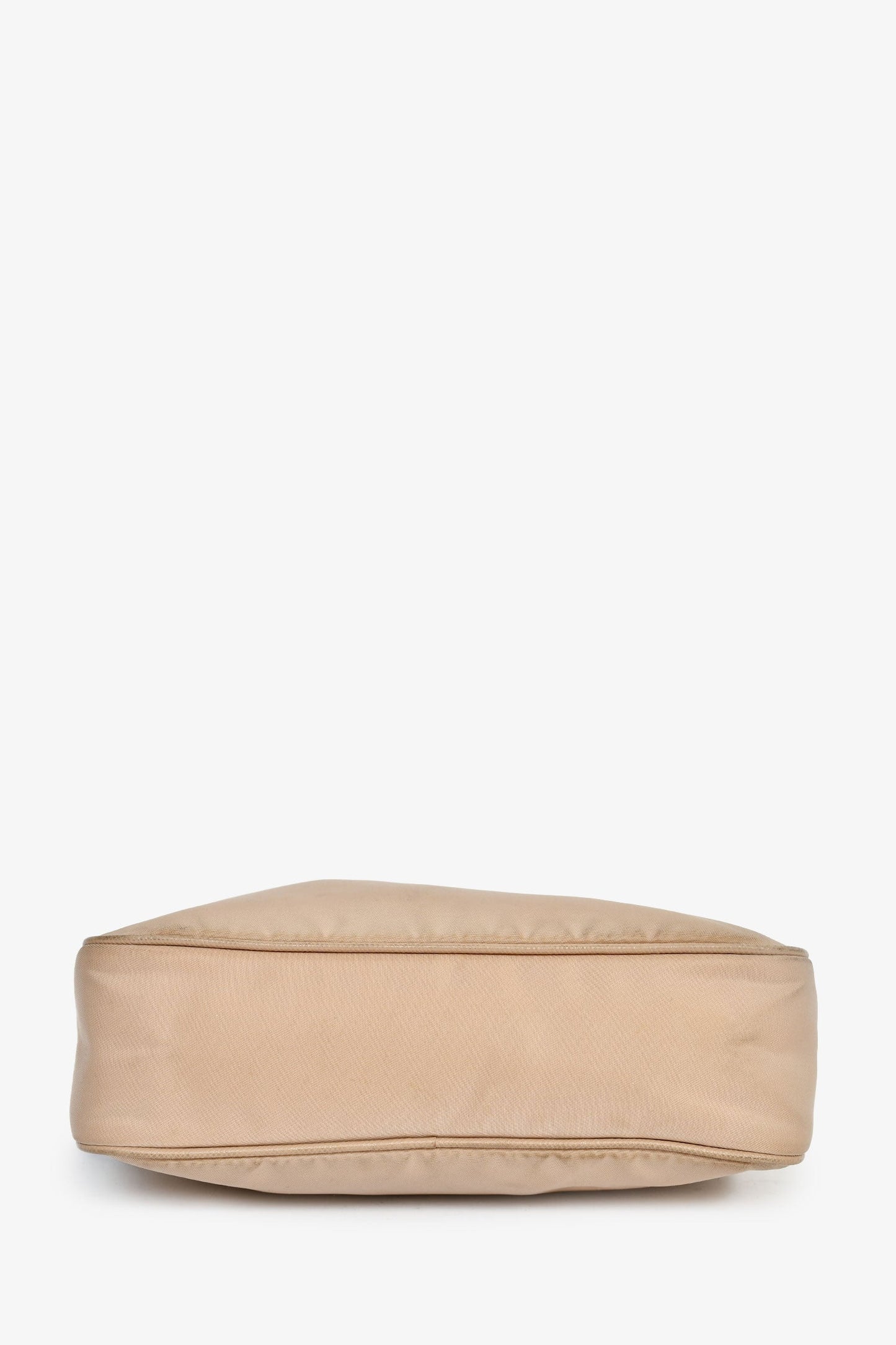 Prada Beige Re-Nylon Re-Edition 2005 Crossbody Bag With Chain & Pouch