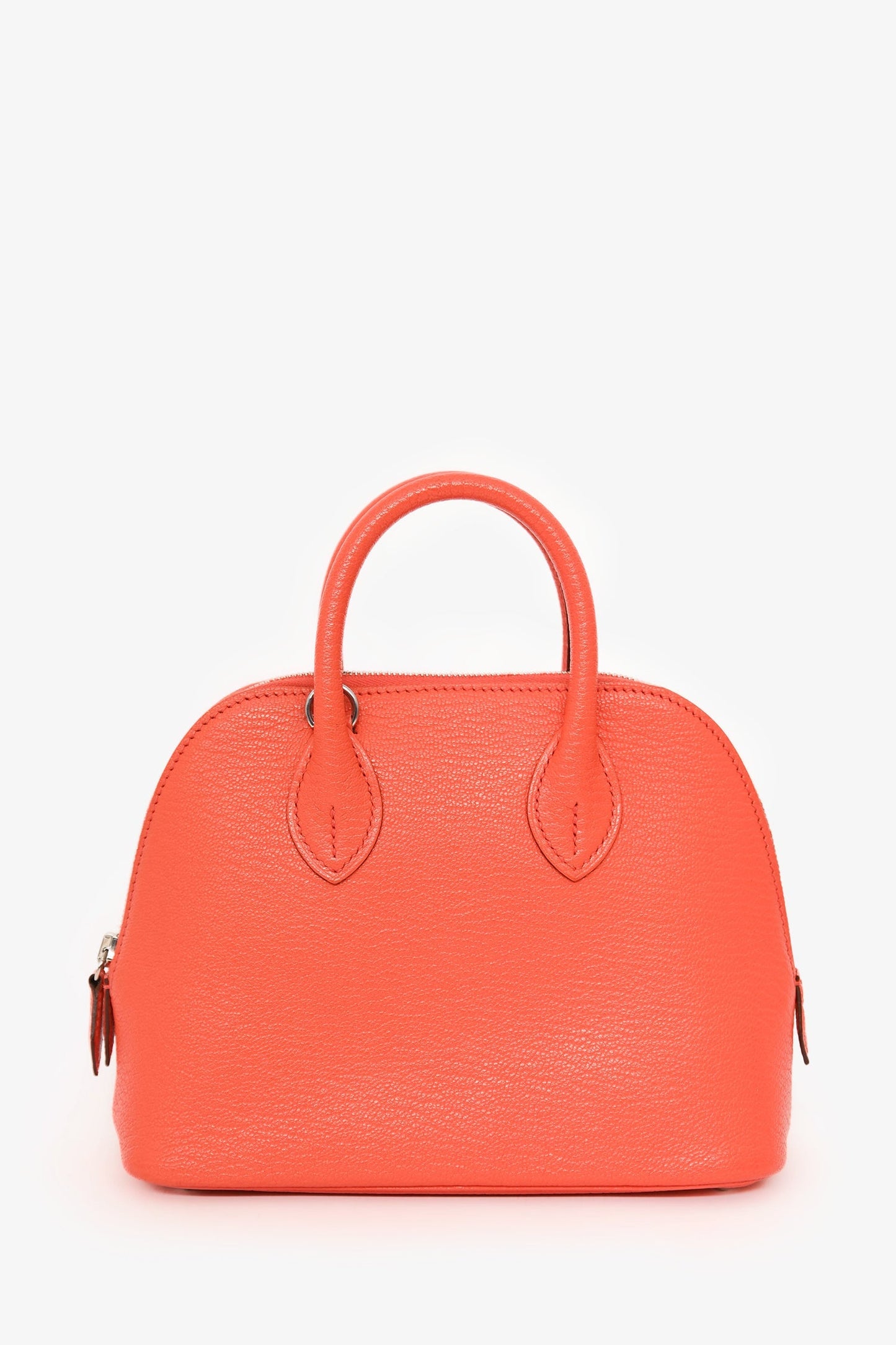 Hermès 2017 Orange Poppy Chevre Mysore Bolide 1923 Mini Top Handle Palladium Hardware