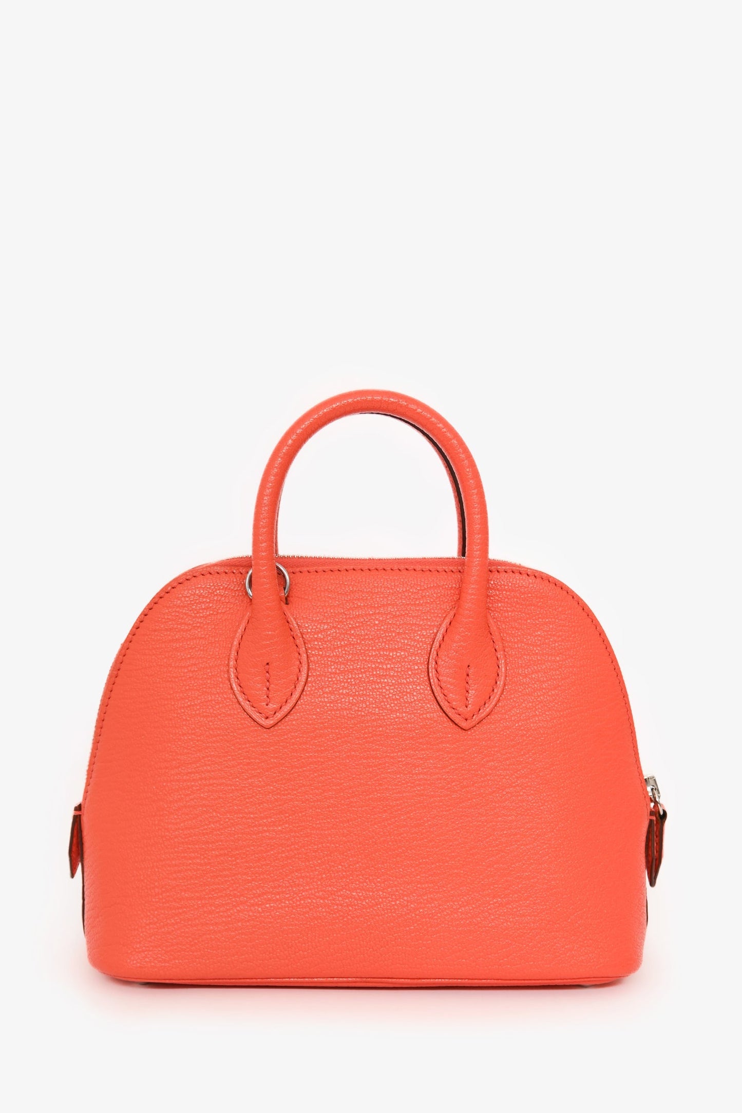 Hermès 2017 Orange Poppy Chevre Mysore Bolide 1923 Mini Top Handle Palladium Hardware