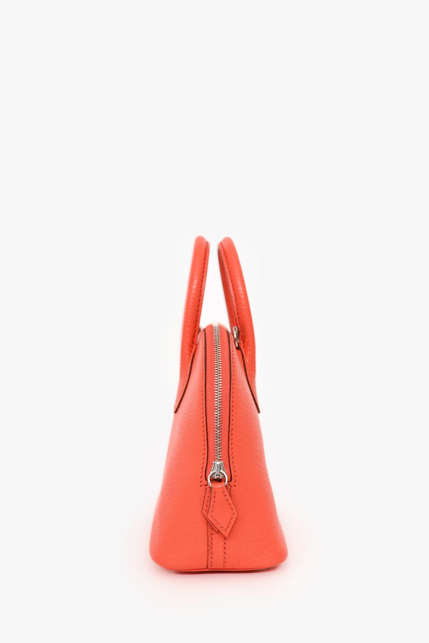 Hermès 2017 Orange Poppy Chevre Mysore Bolide 1923 Mini Top Handle Palladium Hardware