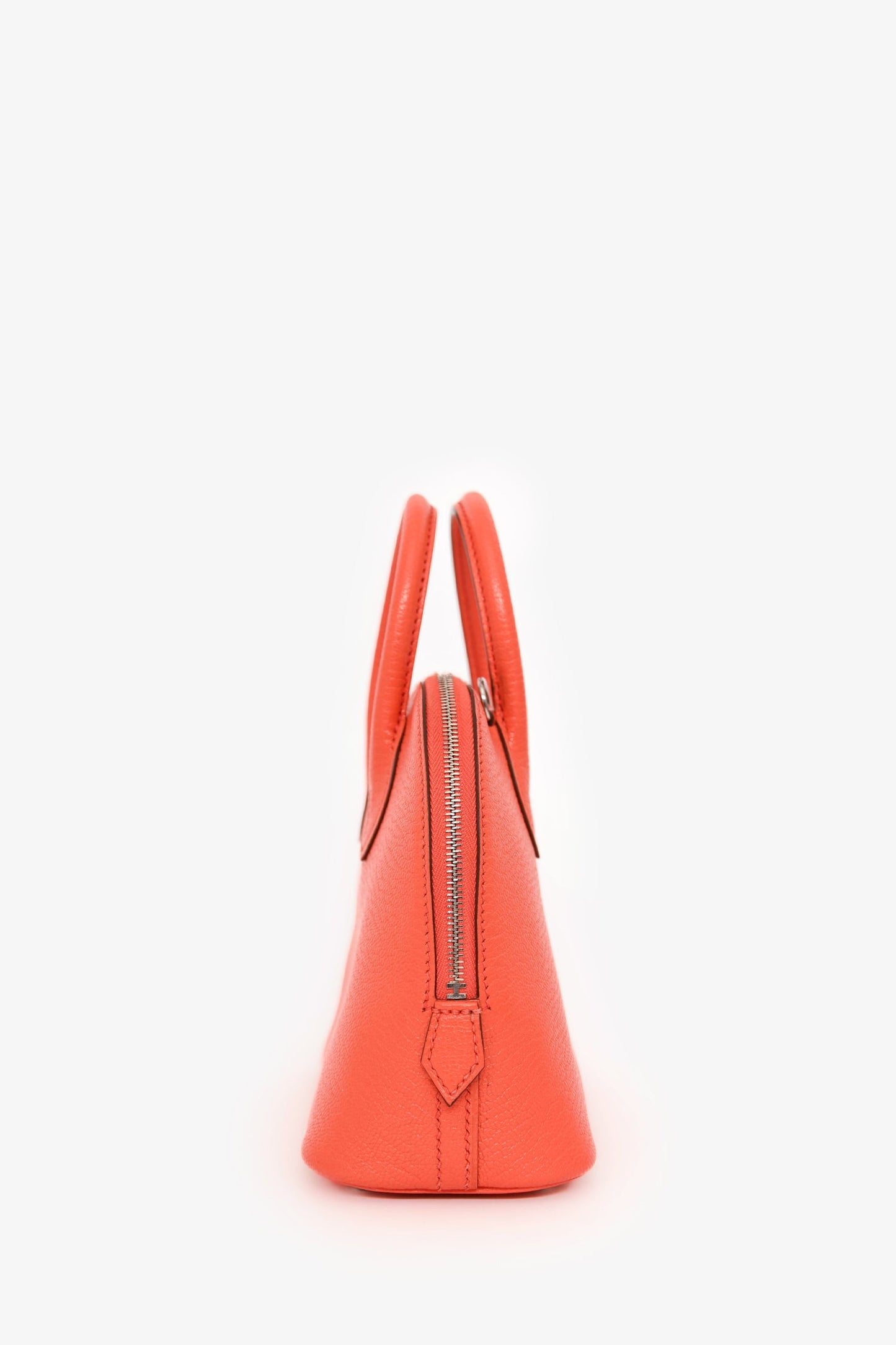 Hermès 2017 Orange Poppy Chevre Mysore Bolide 1923 Mini Top Handle Palladium Hardware