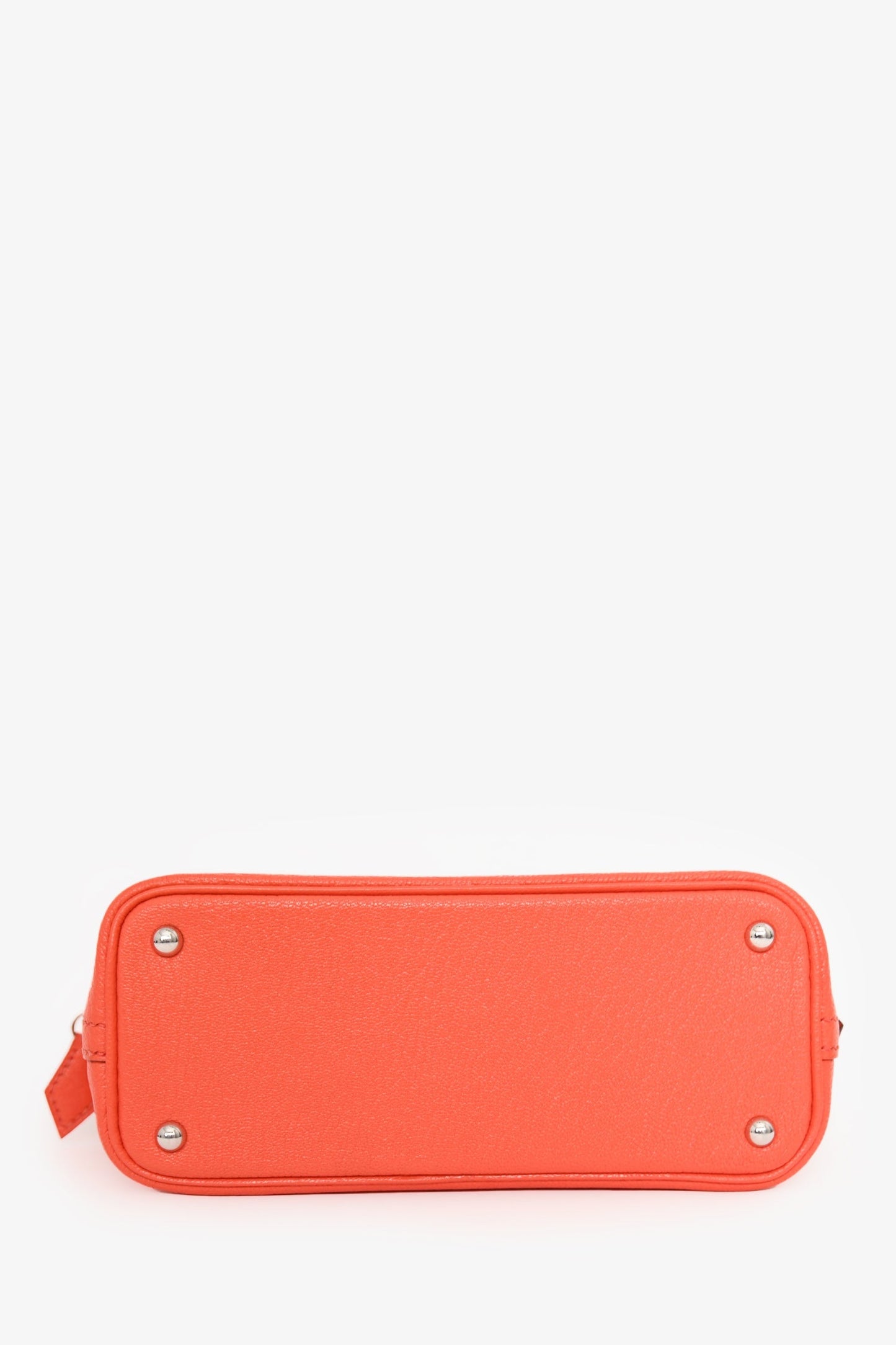 Hermès 2017 Orange Poppy Chevre Mysore Bolide 1923 Mini Top Handle Palladium Hardware