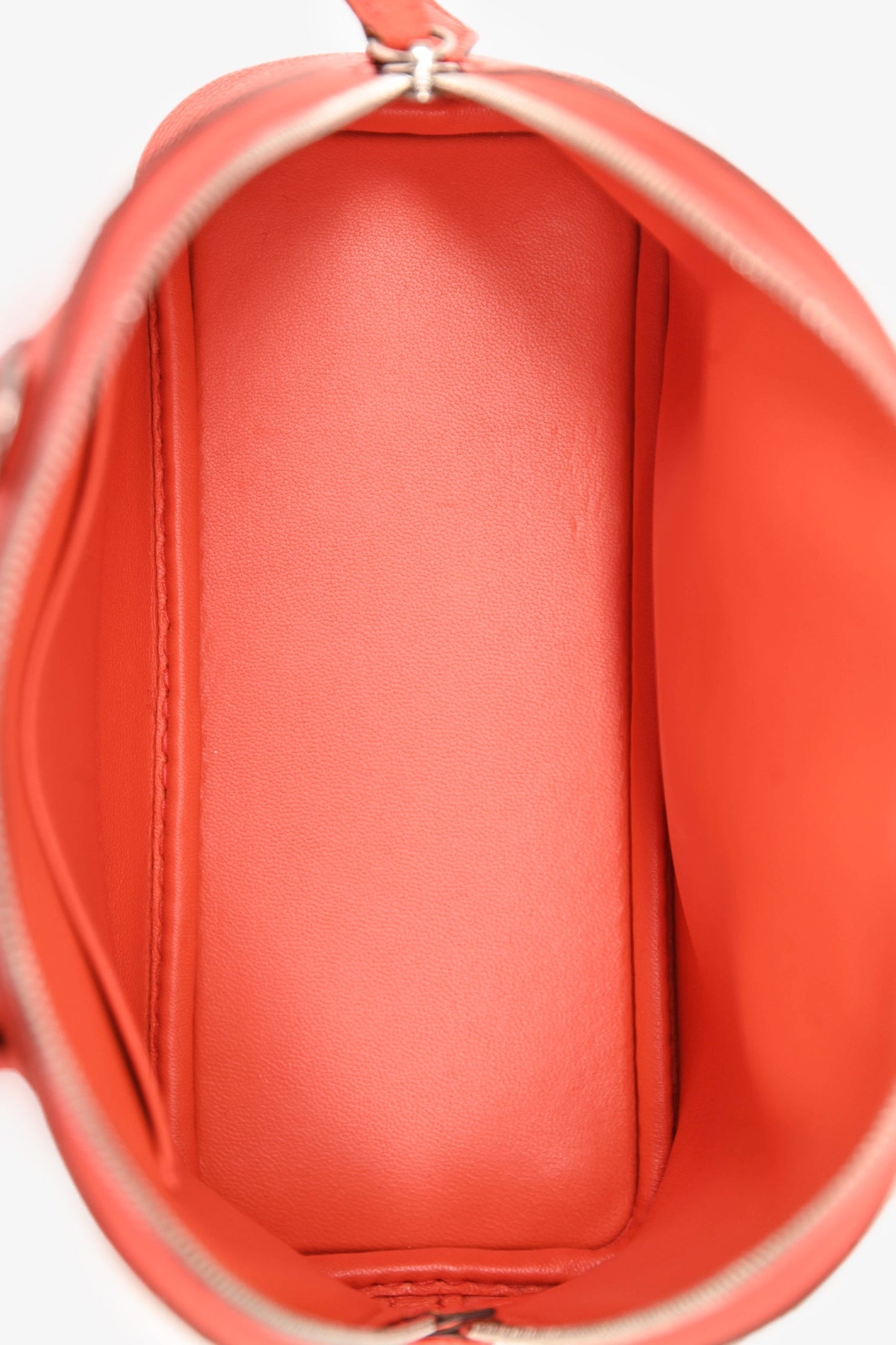 Hermès 2017 Orange Poppy Chevre Mysore Bolide 1923 Mini Top Handle Palladium Hardware