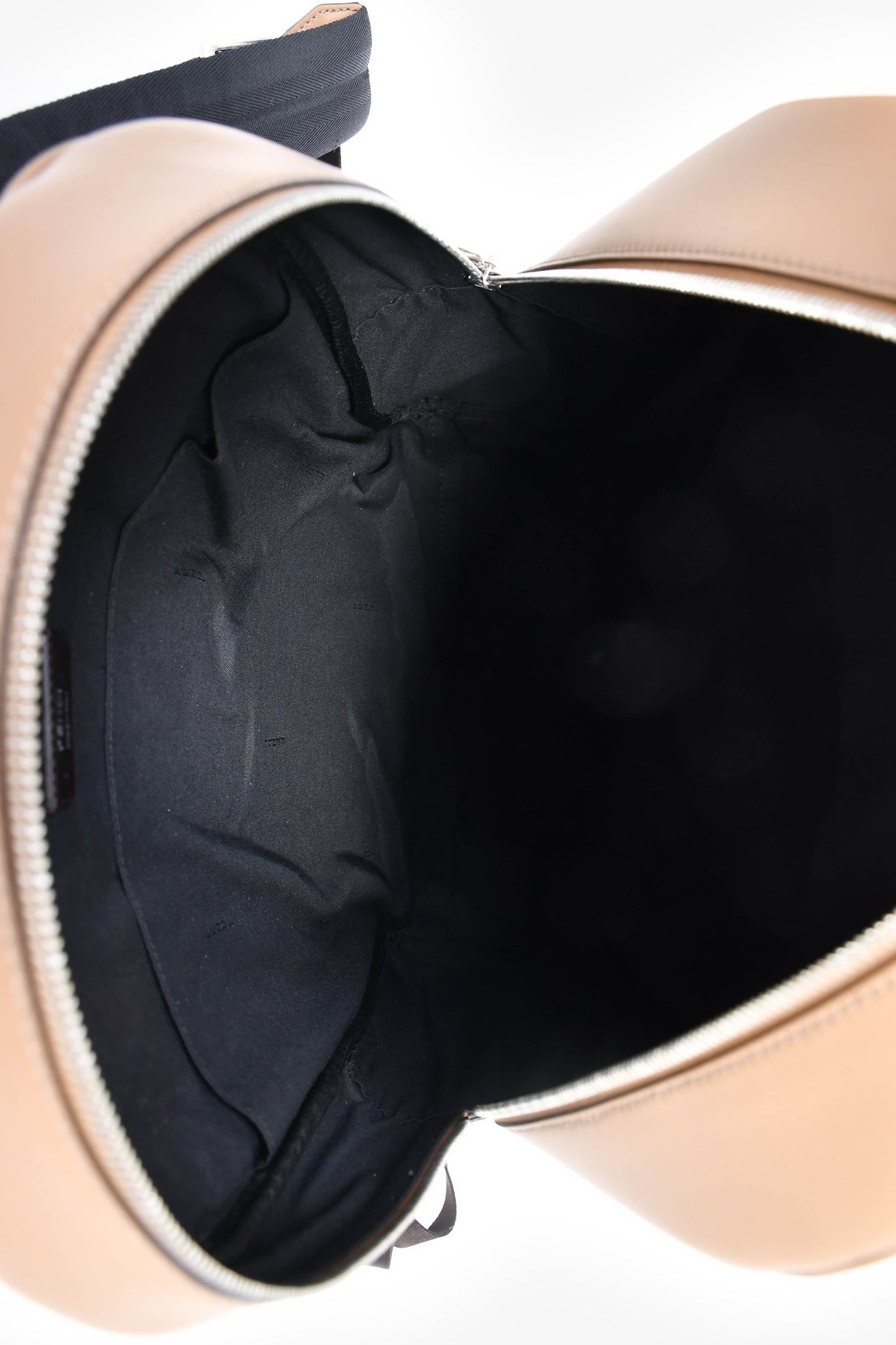 Fendi Brown Coated Canvas/Leather 'Motif' FF Backpack