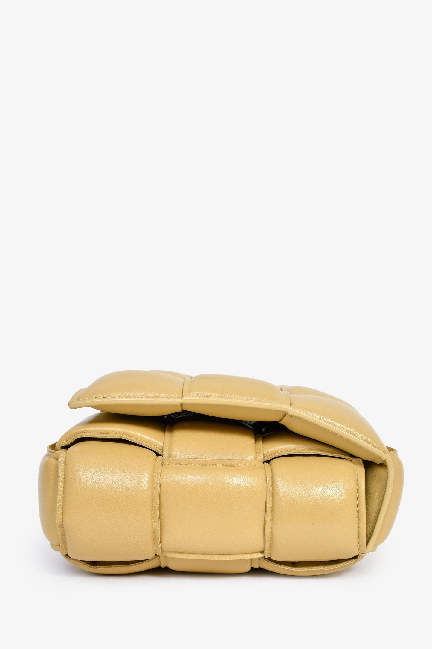 Bottega Veneta Beige Leather Intrecciato Padded Cassette Crossbody