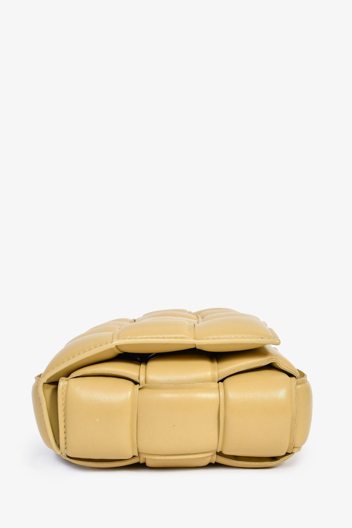 Bottega Veneta Beige Leather Intrecciato Padded Cassette Crossbody