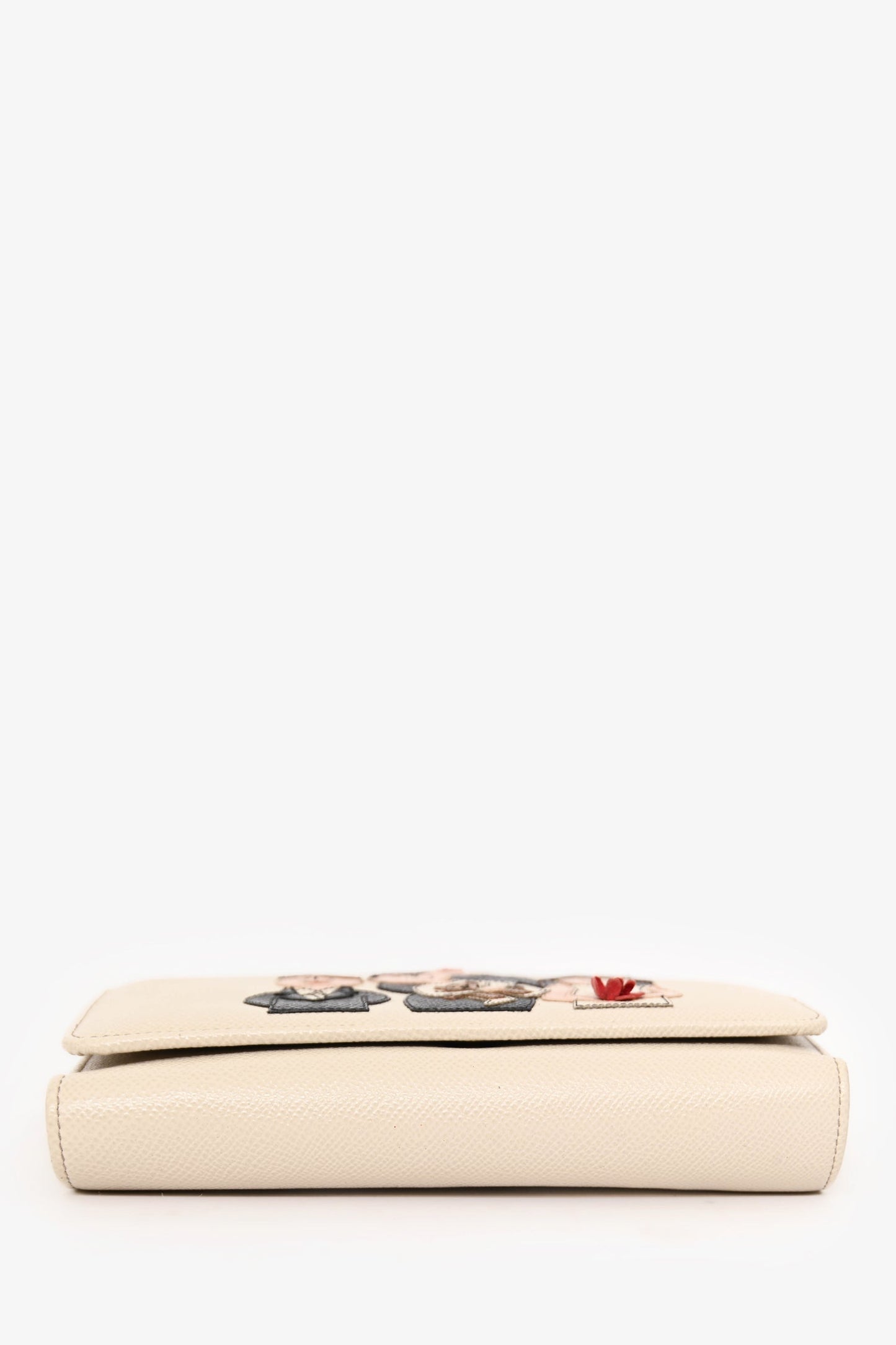 Dolce & Gabbana White Leather Sicily Family Crossbody