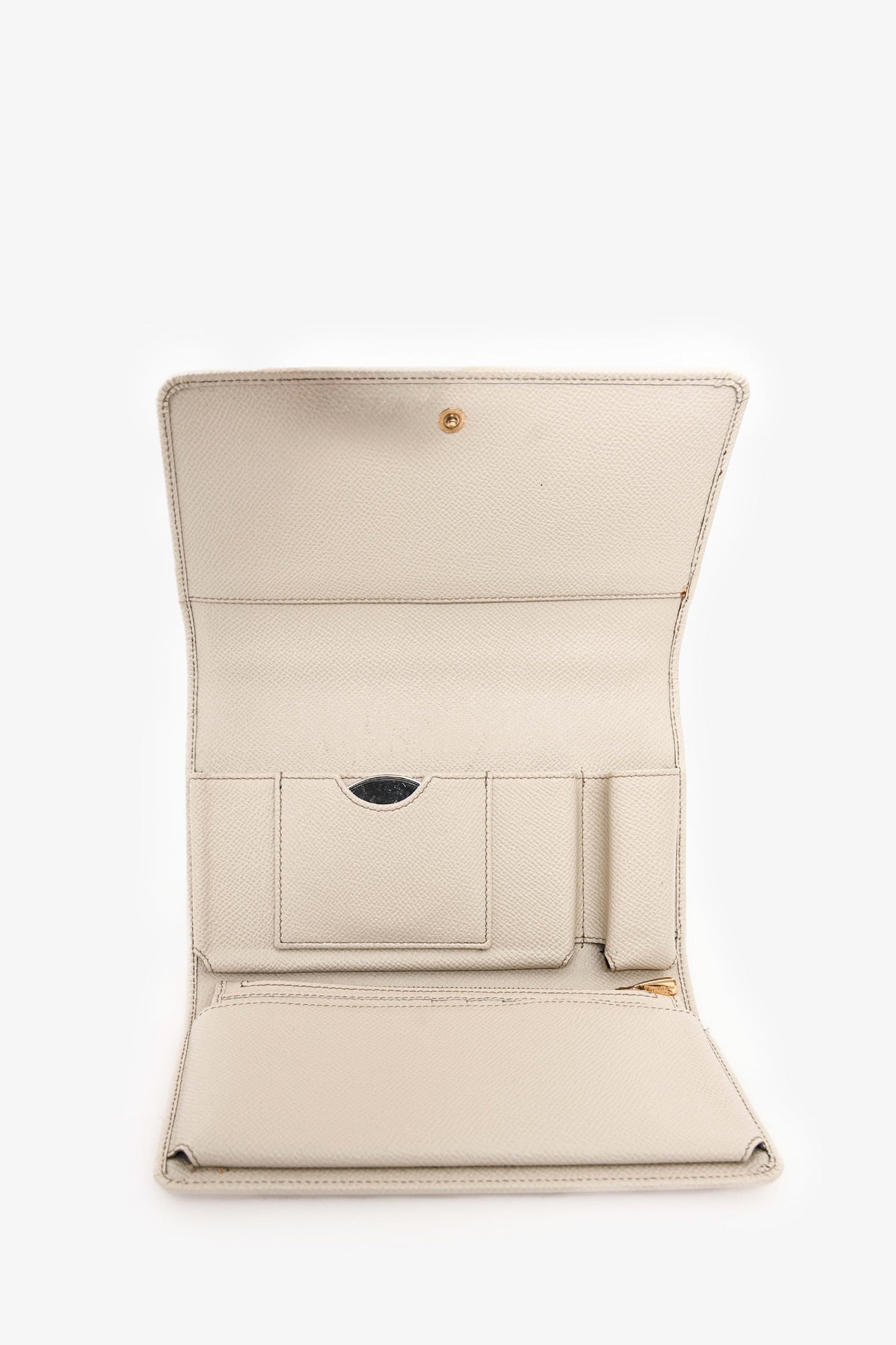 Dolce & Gabbana White Leather Sicily Family Crossbody