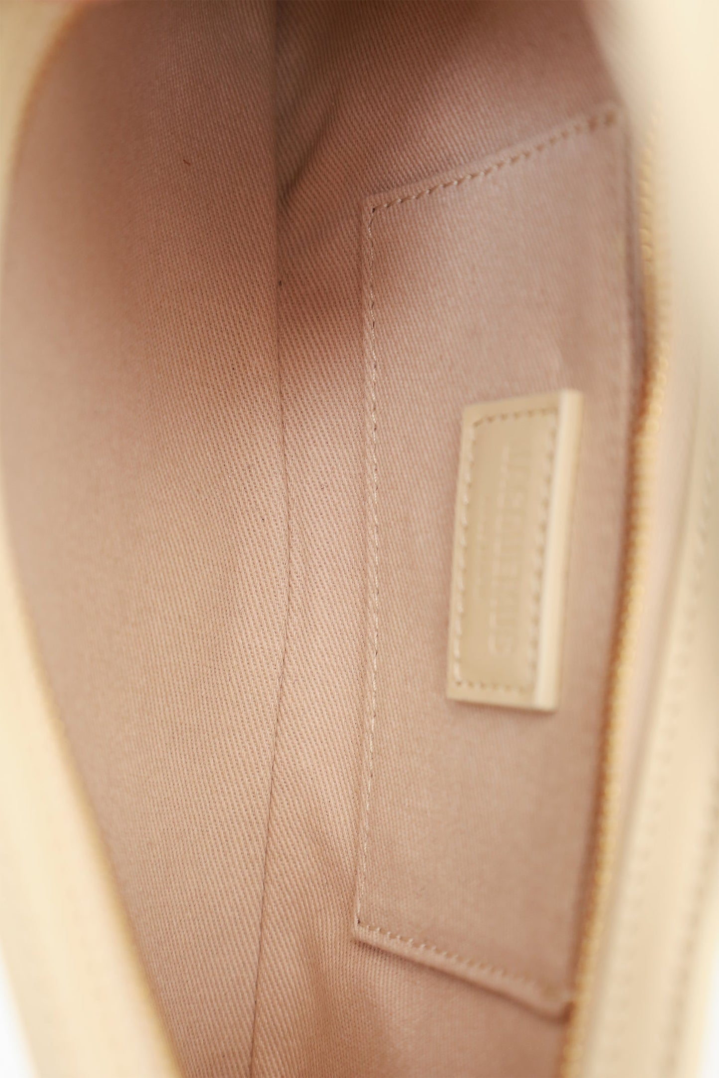Jacquemus Cream Leather Le Bisou Perle Shoulder Bag