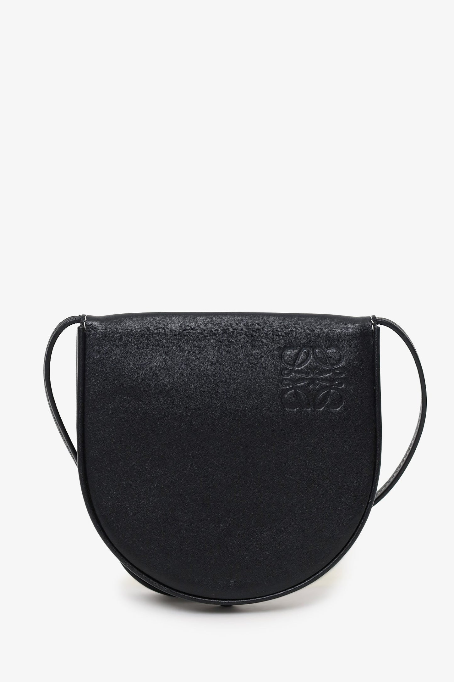 Loewe Black Leather Small Heel Crossbody Bag