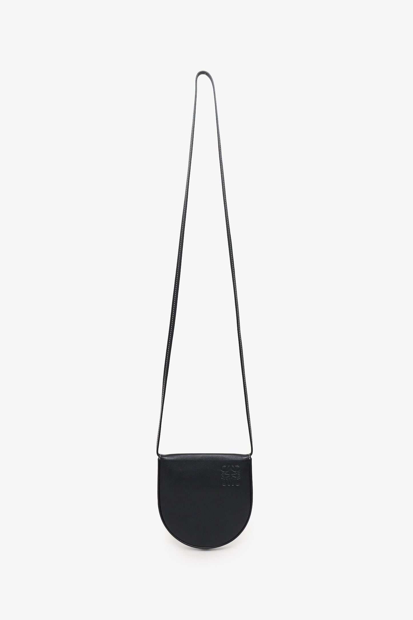 Loewe Black Leather Small Heel Crossbody Bag