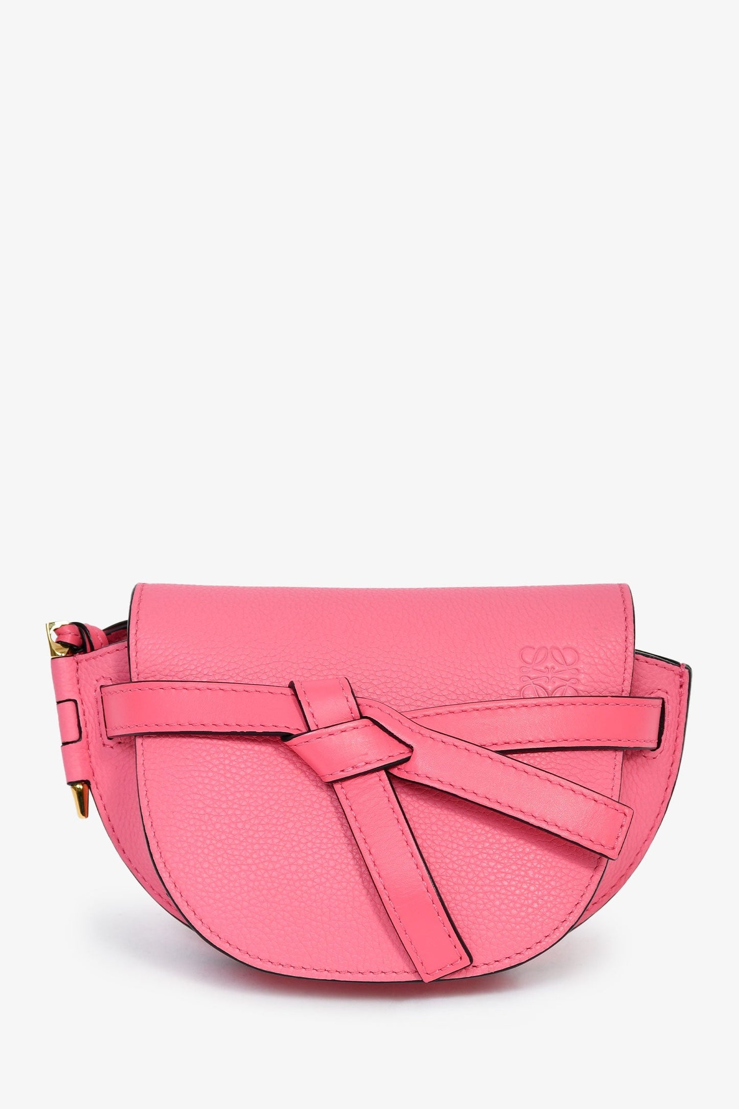 Loewe Pink Leather Mini 'Gate' Crossbody Bag