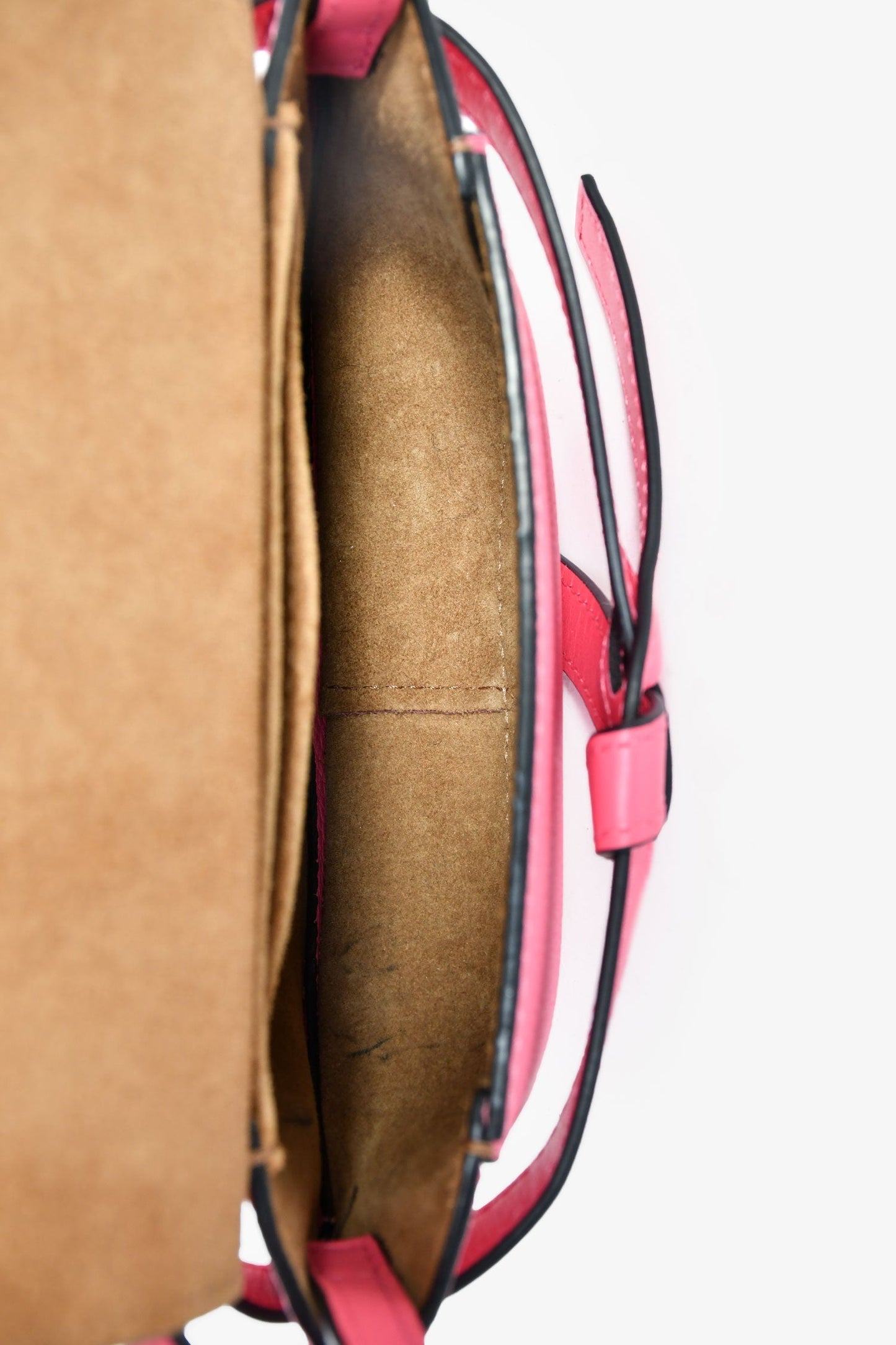 Loewe Pink Leather Mini 'Gate' Crossbody Bag