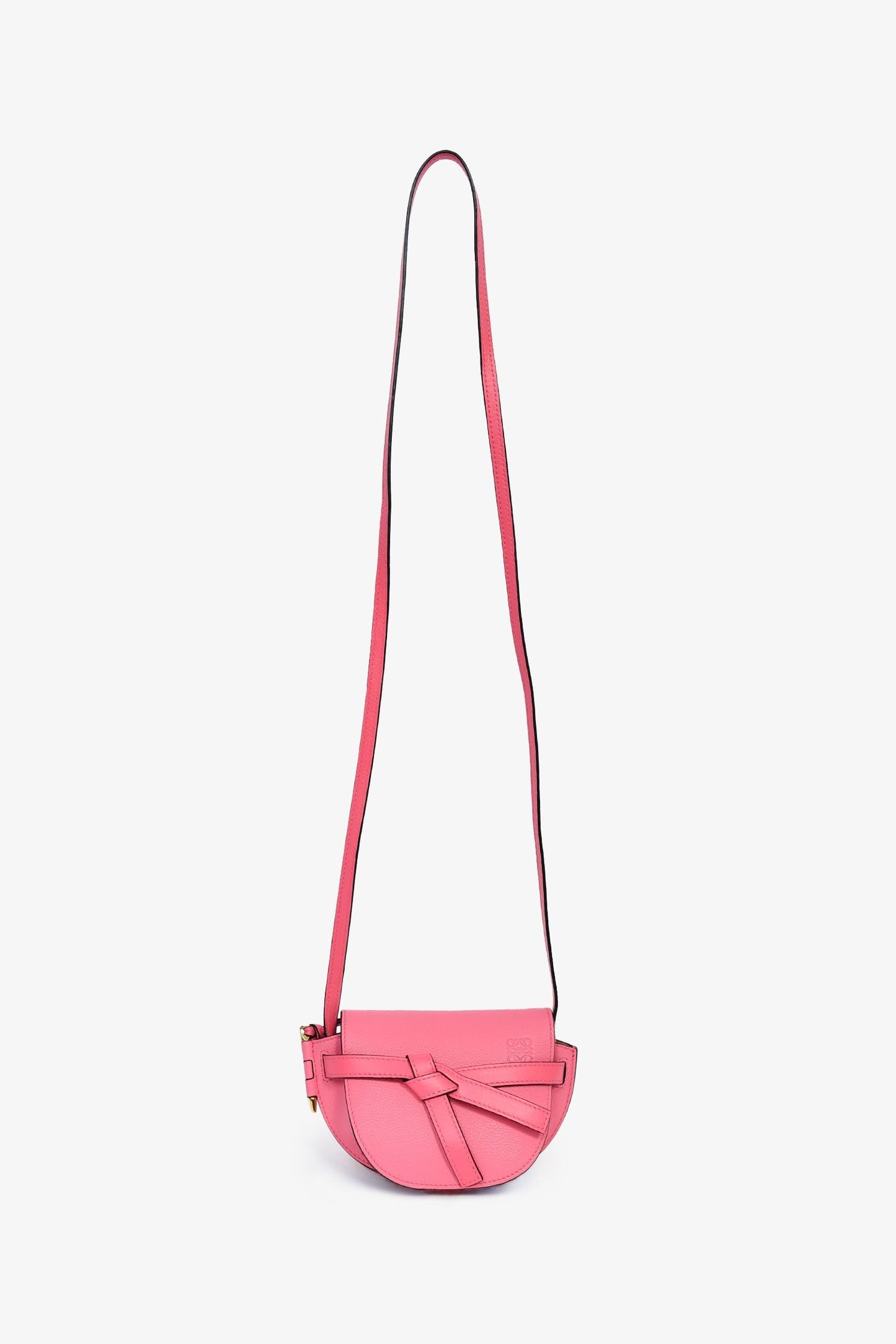 Loewe Pink Leather Mini 'Gate' Crossbody Bag