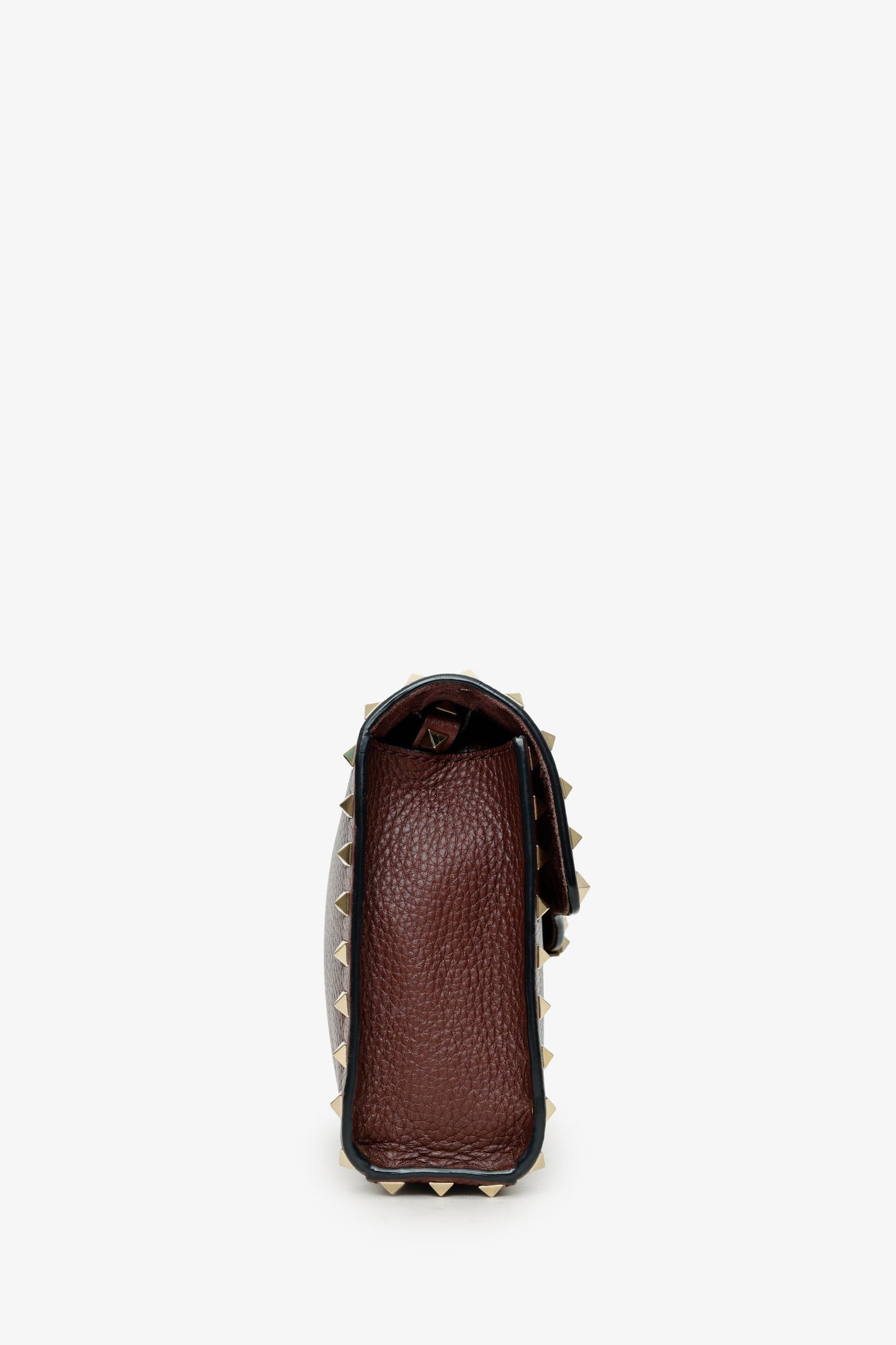 Valentino Burgundy Leather Rockstud Crossbody Bag