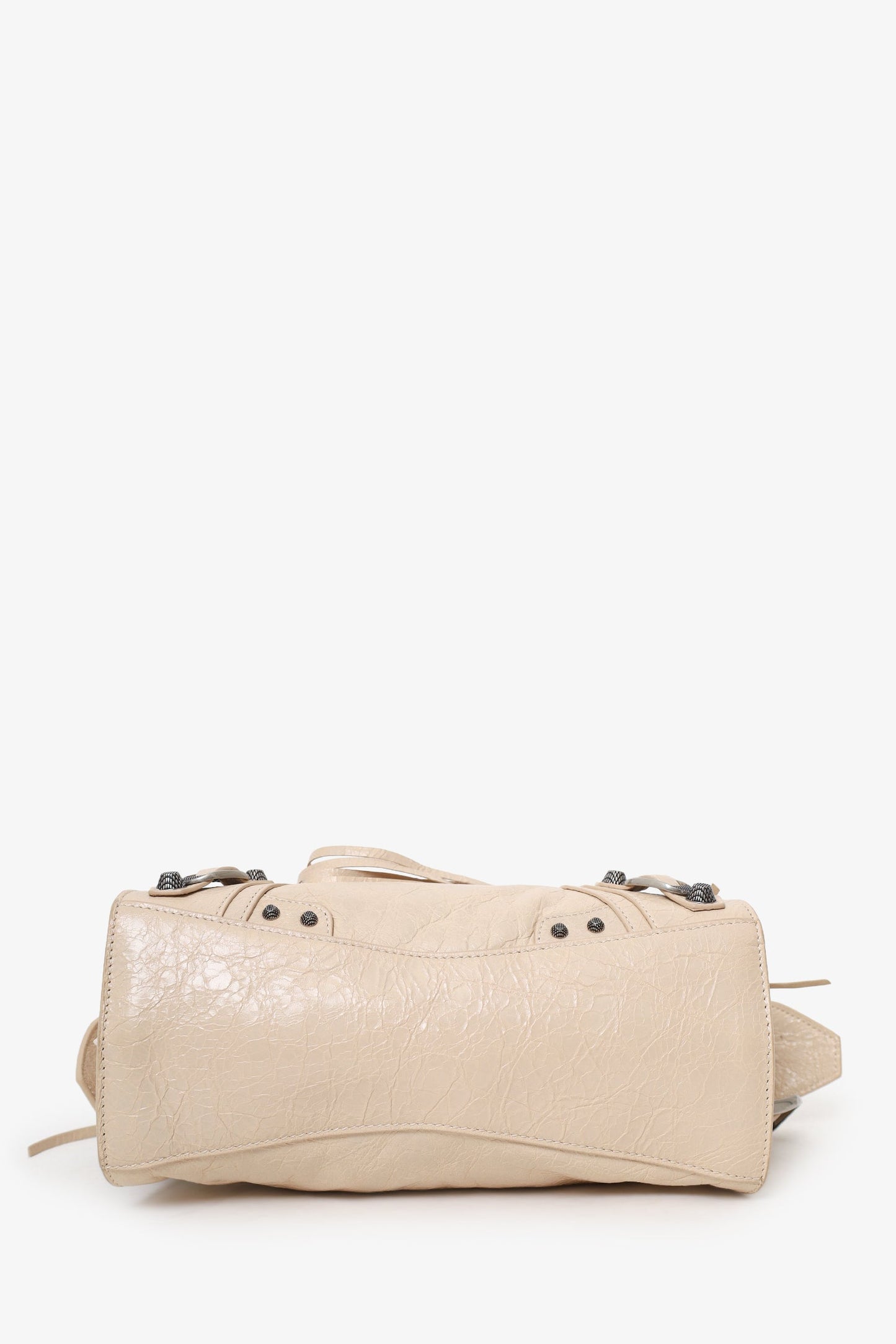 Balenciaga Beige Arena Leather Small Neo Le Cagole Classic City Bag