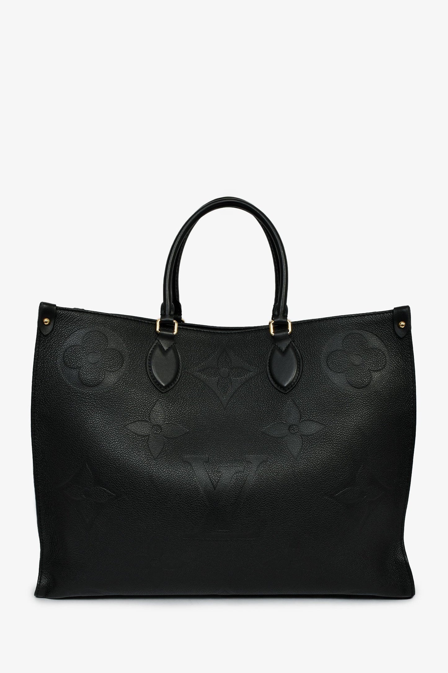 Louis Vuitton Black Leather Monogram Empriente OnTheGo GM Tote Bag