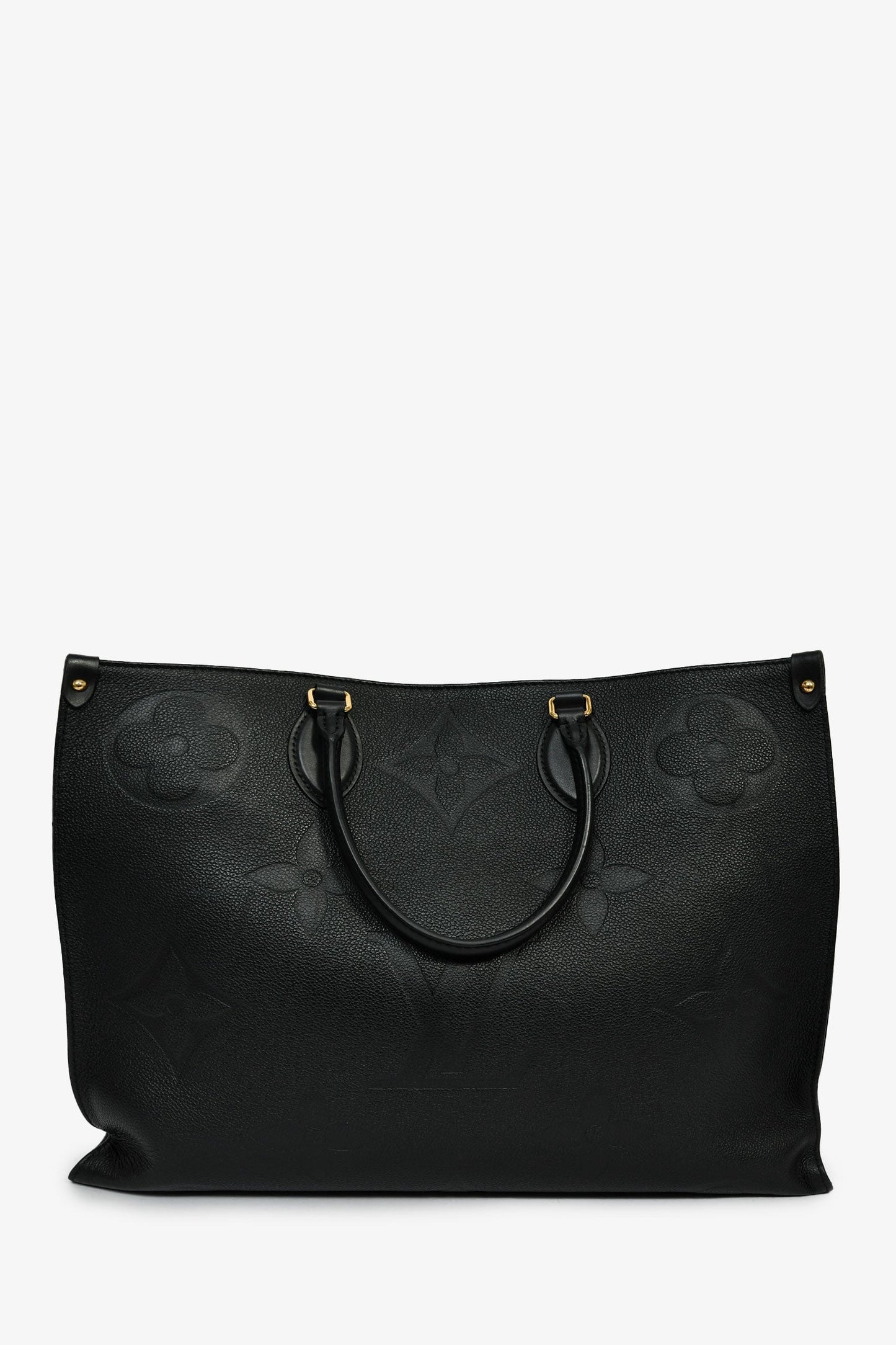Louis Vuitton Black Leather Monogram Empriente OnTheGo GM Tote Bag