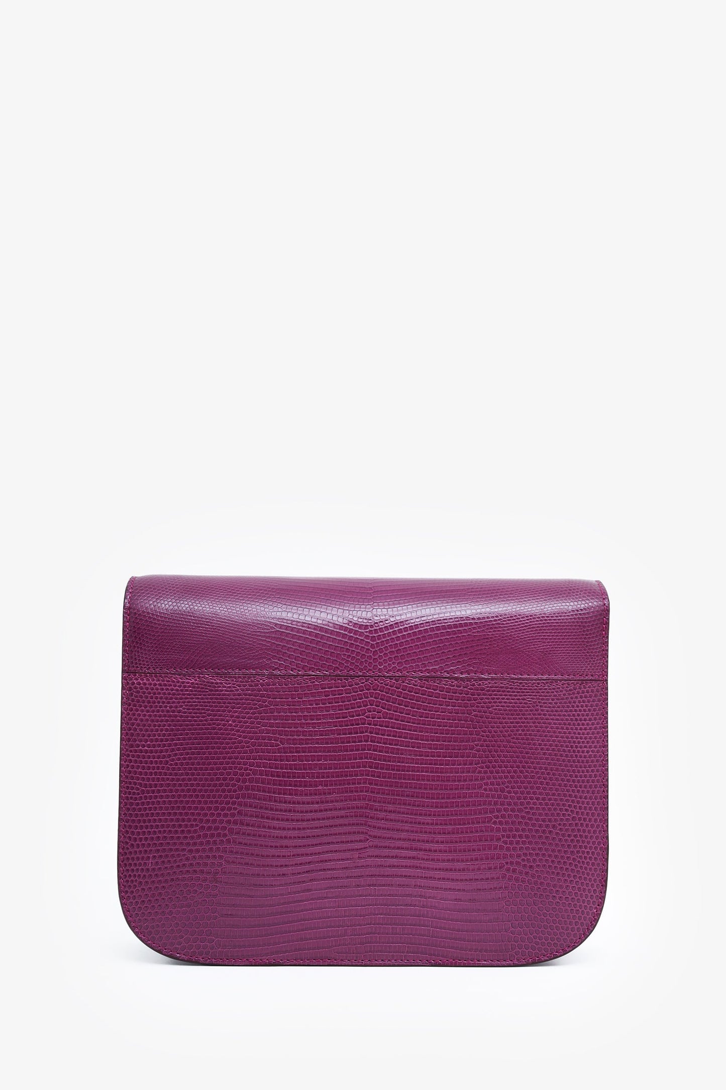 Celine Purple Lizard Leather Classic Medium Box Bag