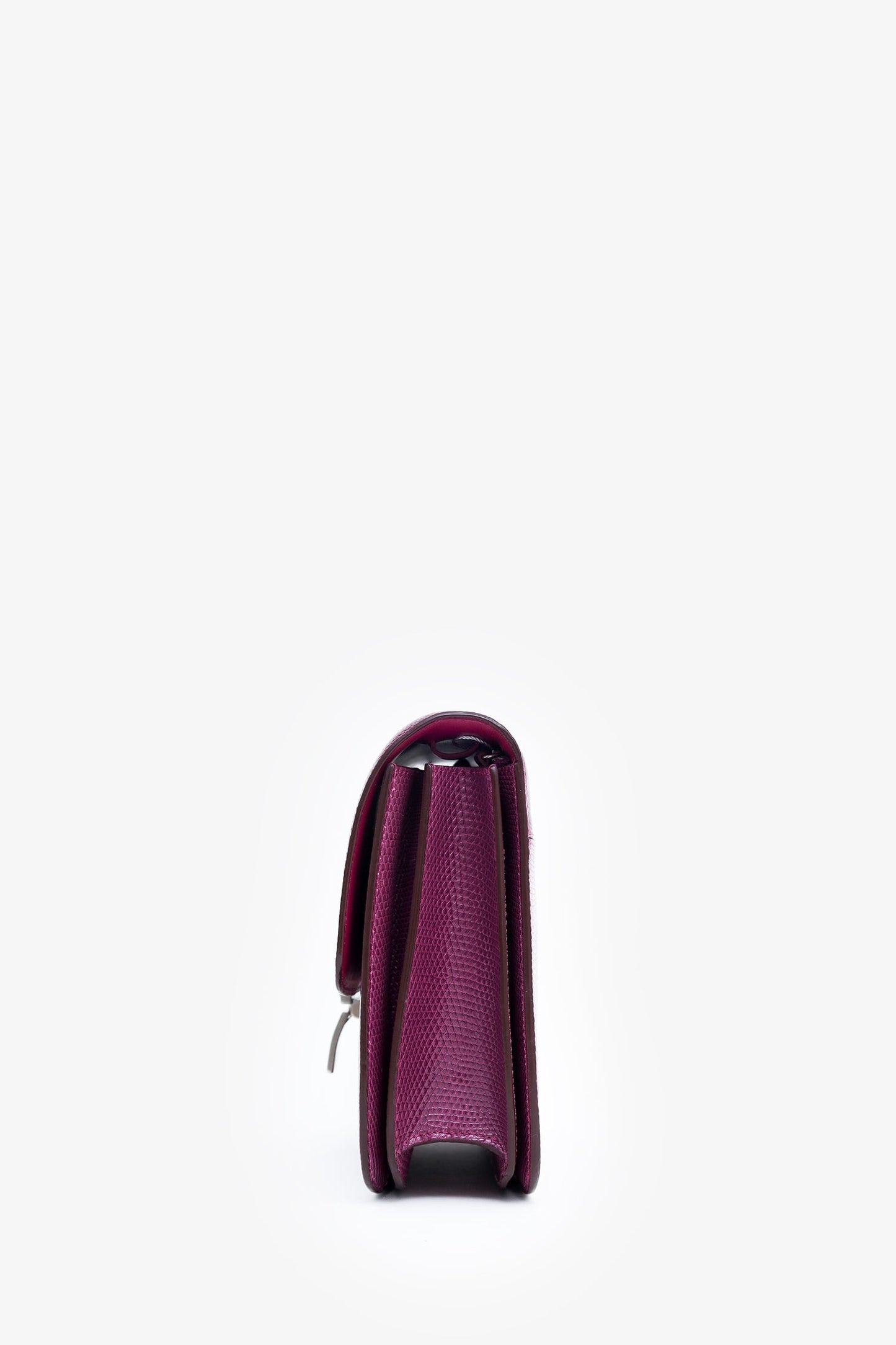 Celine Purple Lizard Leather Classic Medium Box Bag