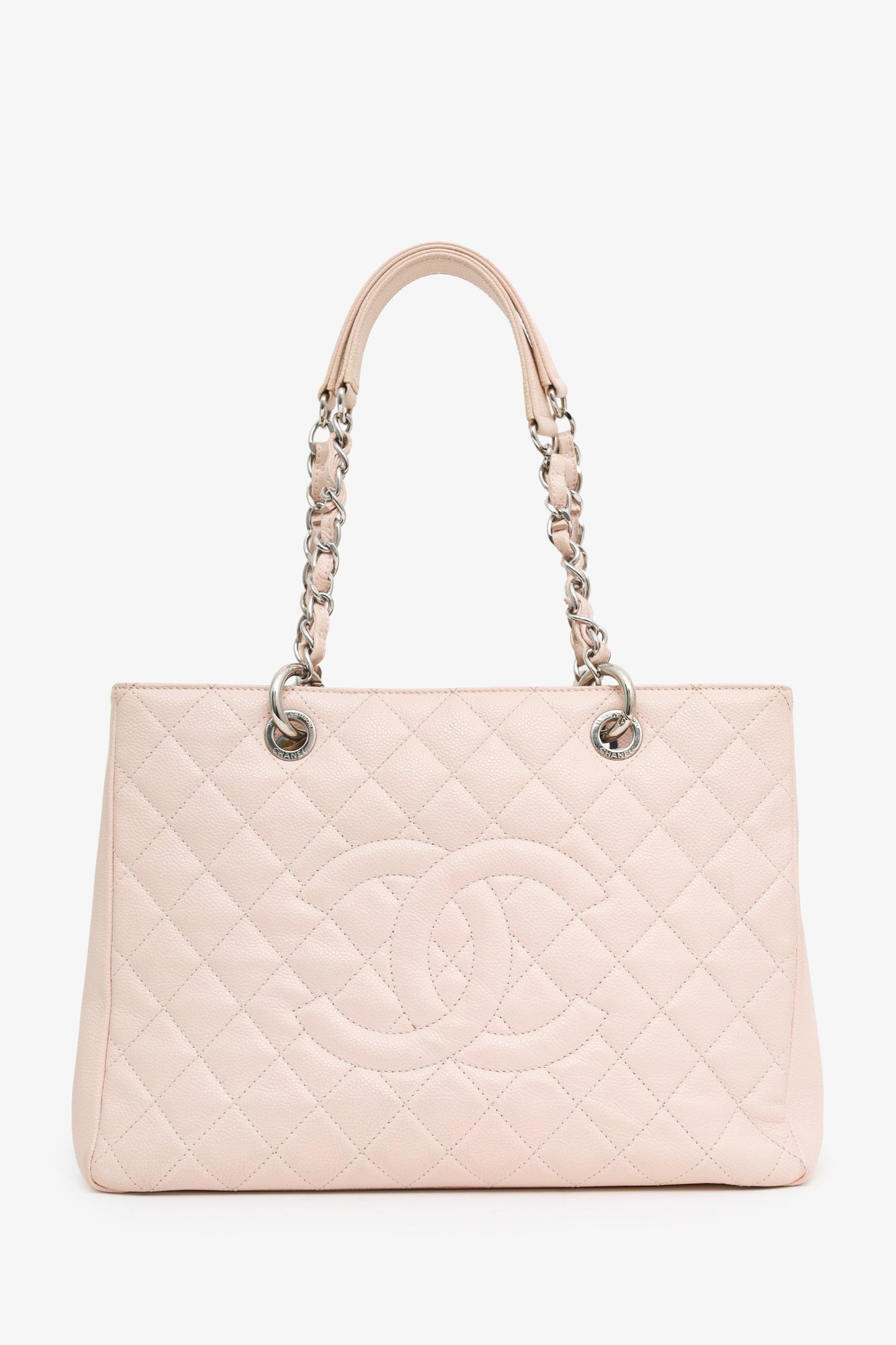 Chanel™ 2012-13 Pink Caviar Leather Grand Shopping Tote