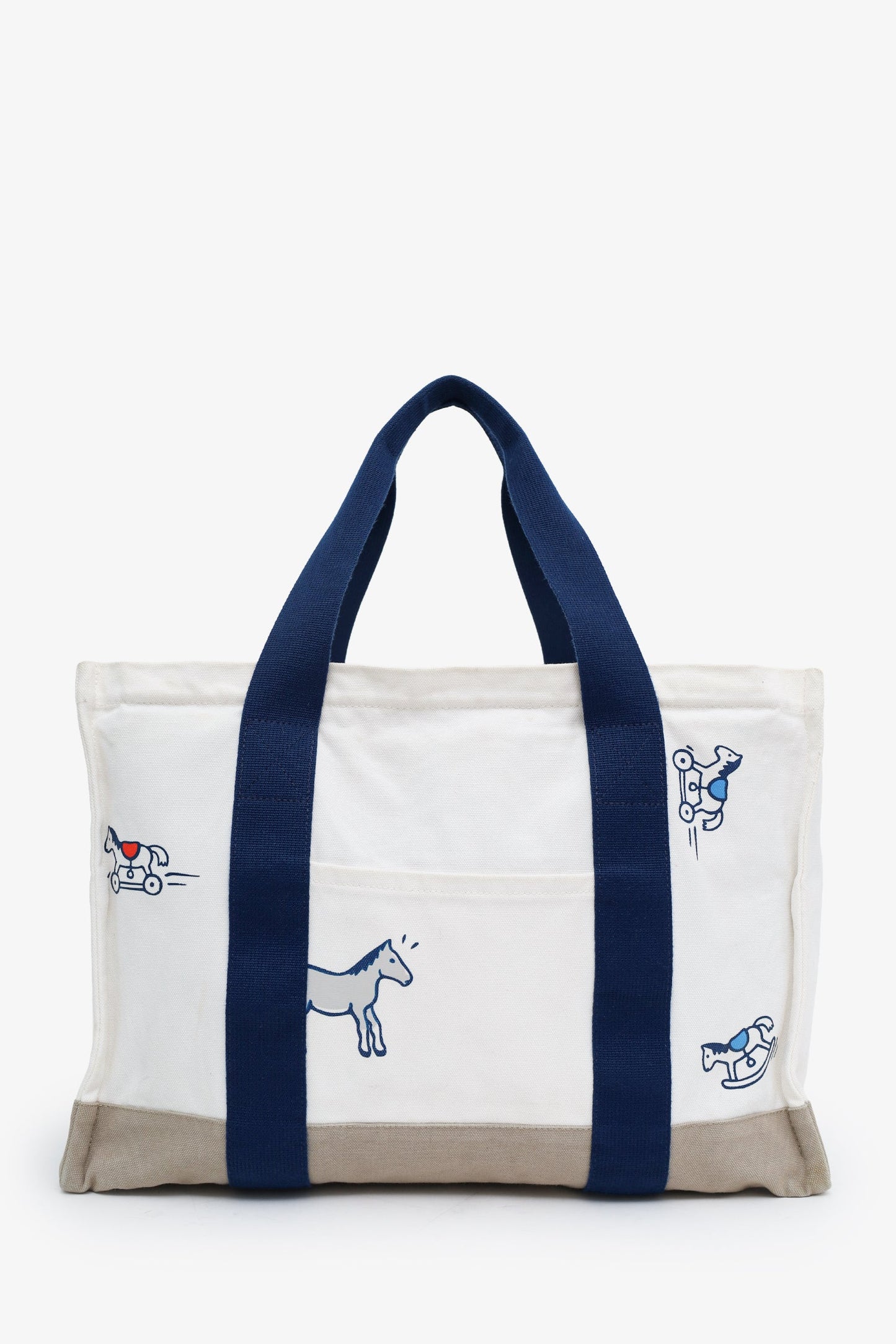 Hermes Bleu Marine Canvas Adada Nappy Bag