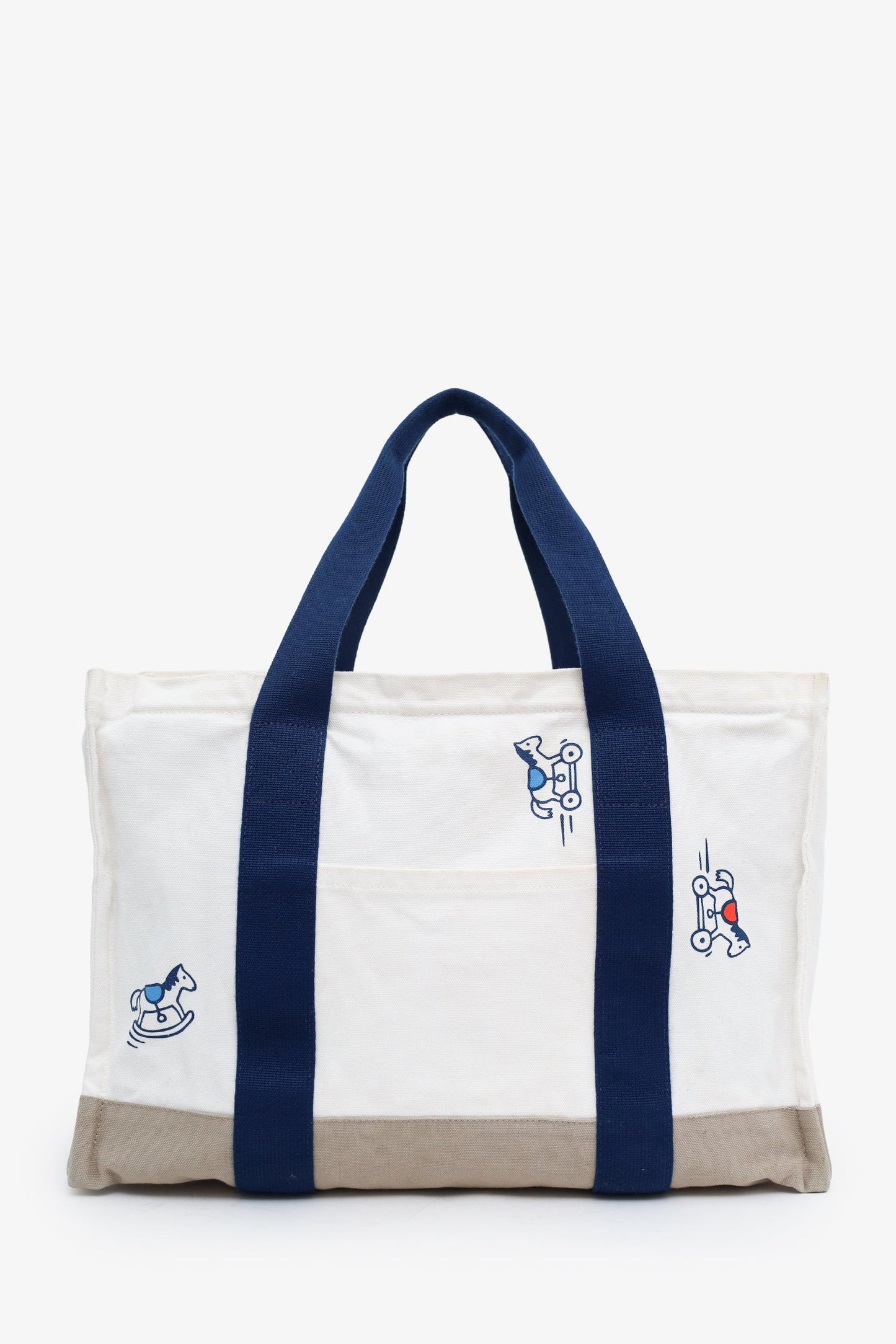 Hermes Bleu Marine Canvas Adada Nappy Bag