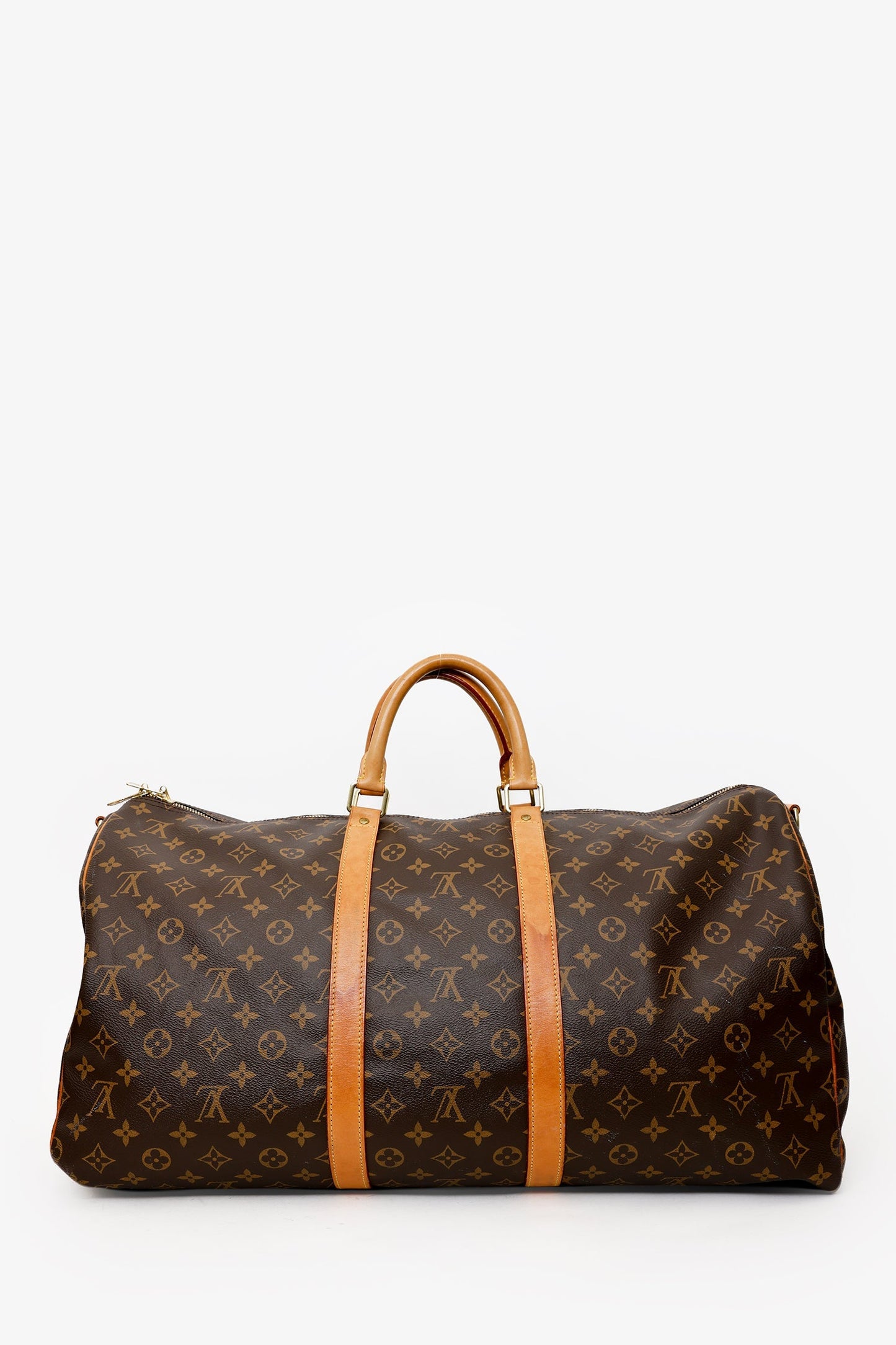 Louis Vuitton 2018 Monogram Canvas/Leather Keepall Bandoulière 55 With Strap
